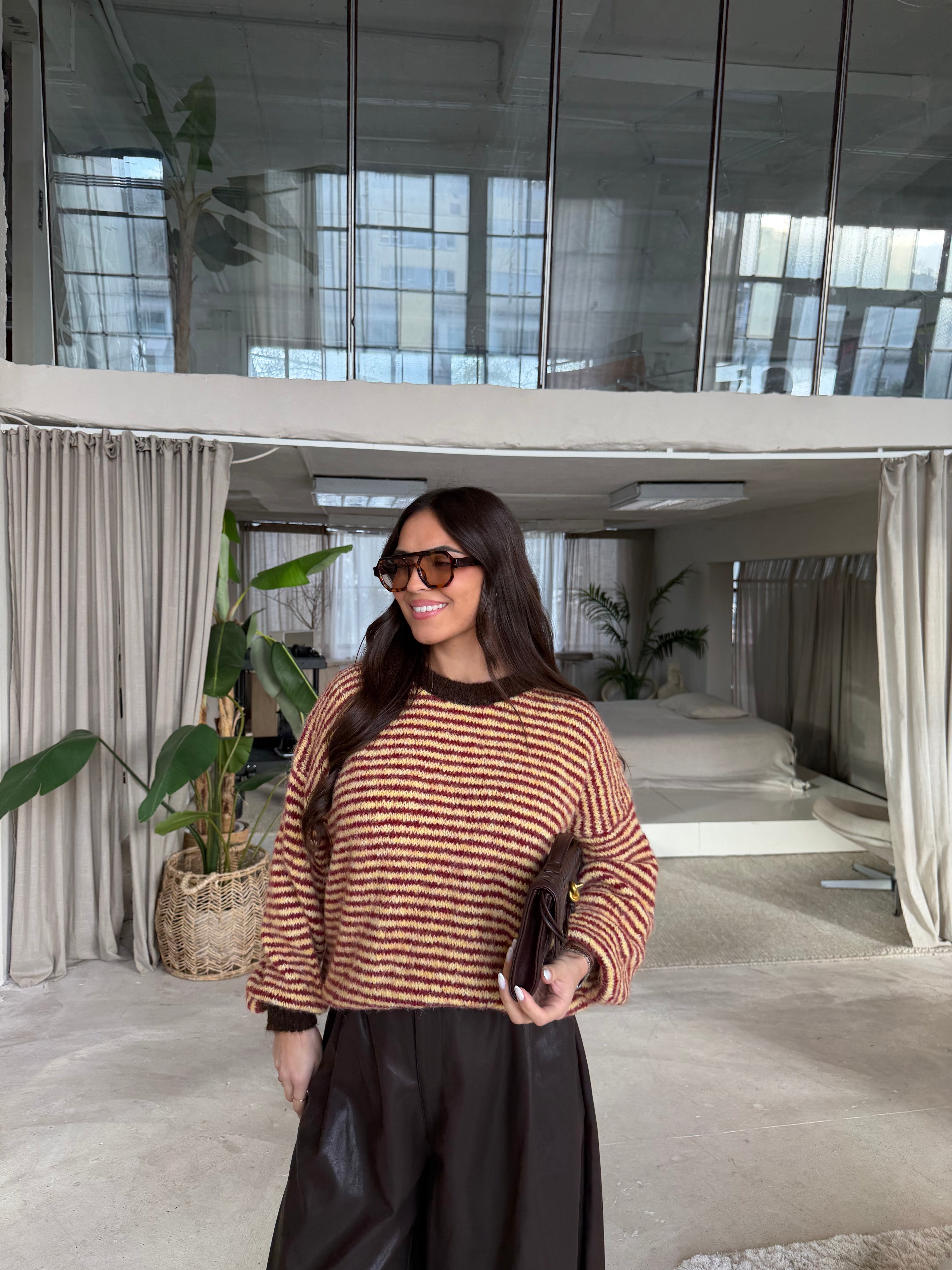 Pull VANIA orange marron