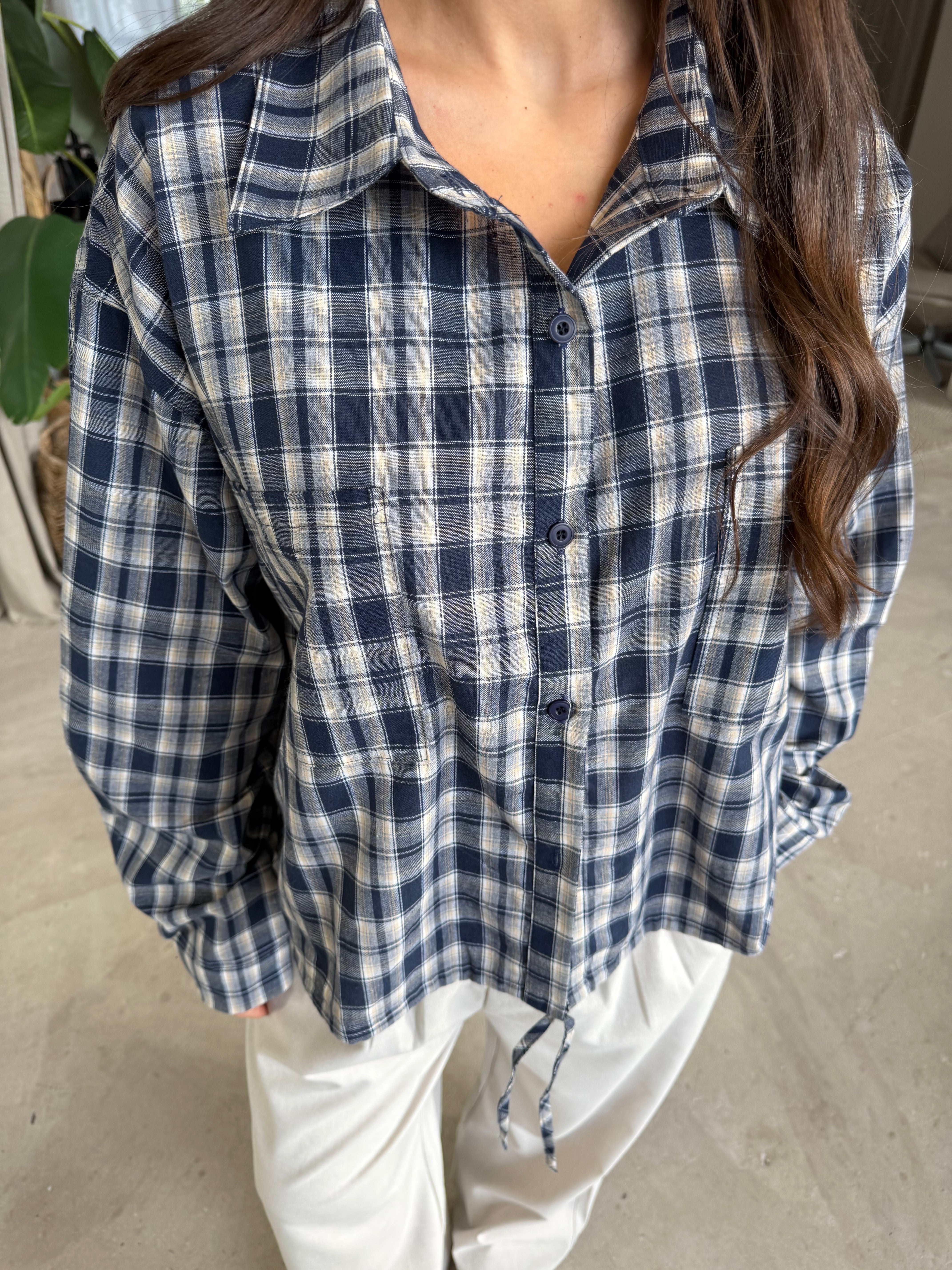 Chemise bleu à carreaux (51066A)