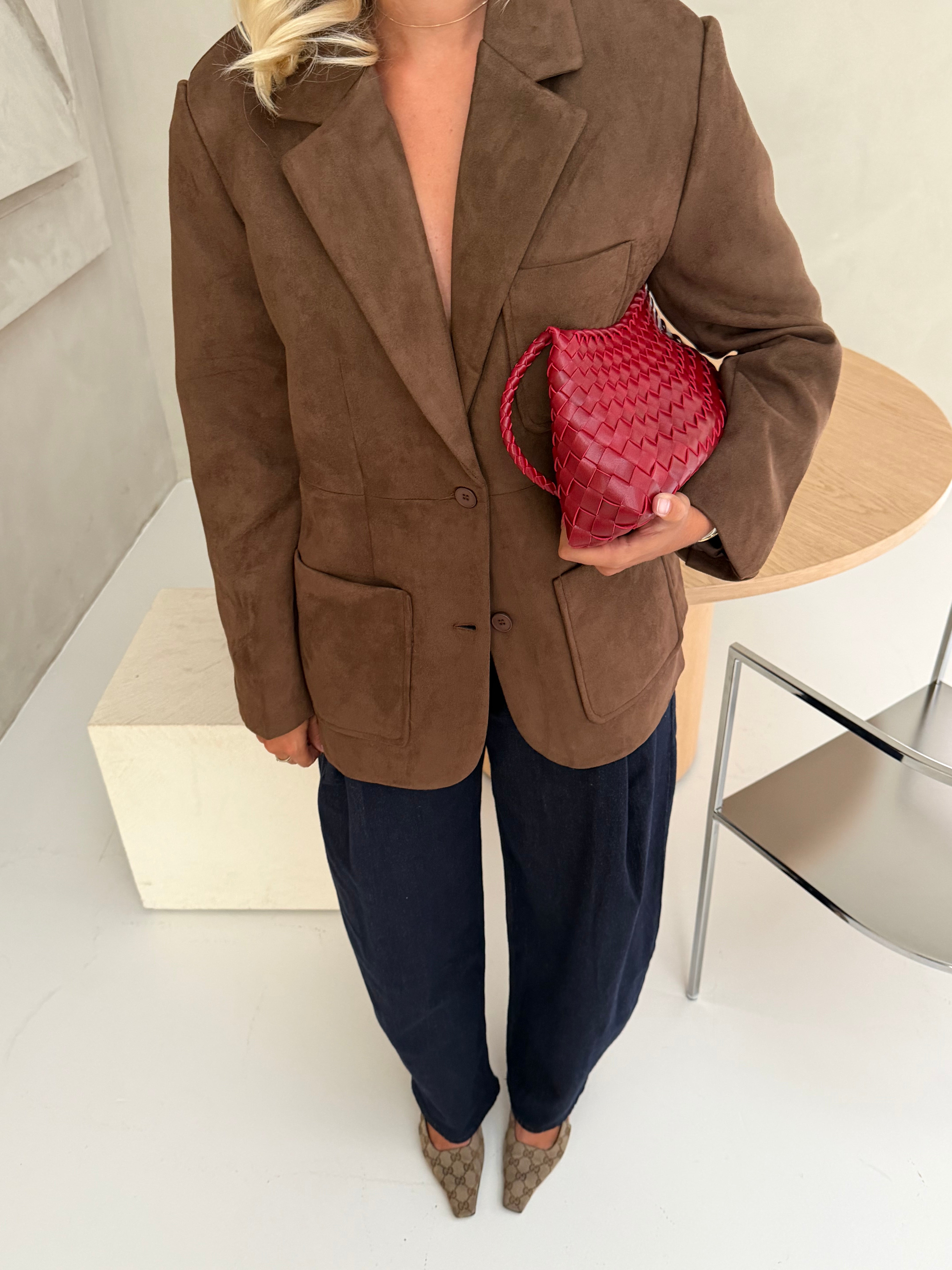 Blazer FAN effet daim coffee (66689)