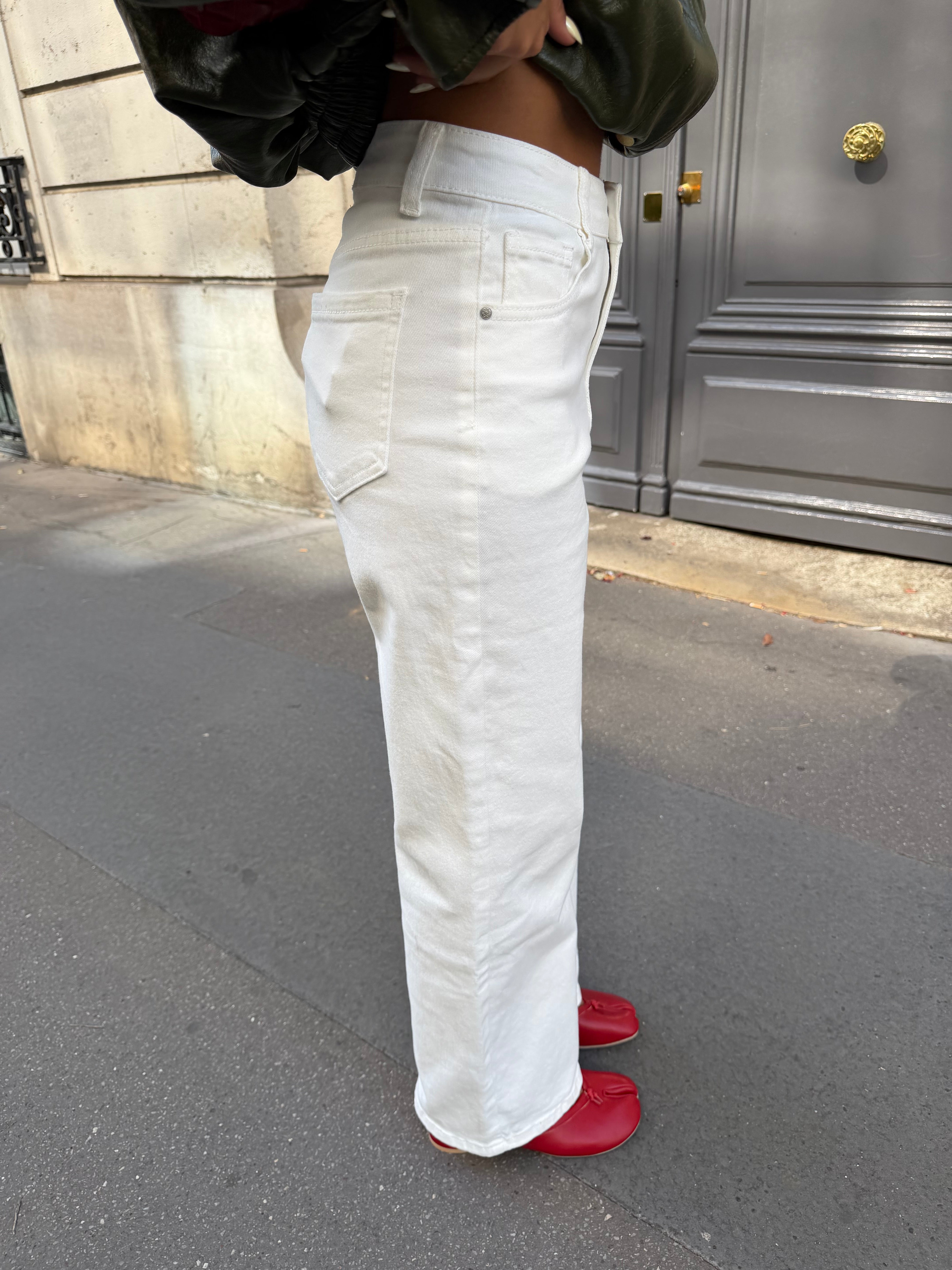 Jean droit CAROLE blanc (WH0059)