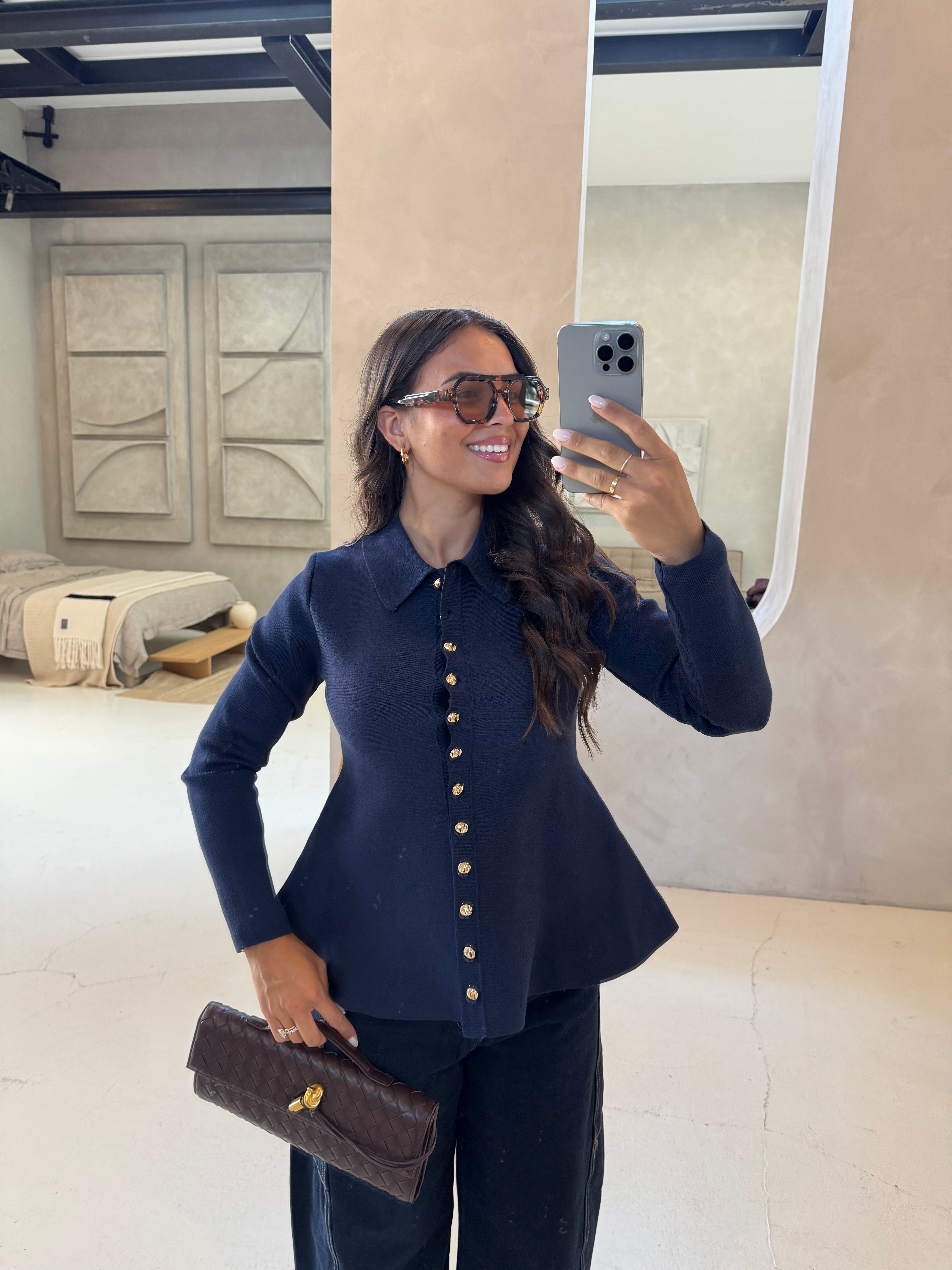 Cardigan OCCI bleu nuit (MC2183)