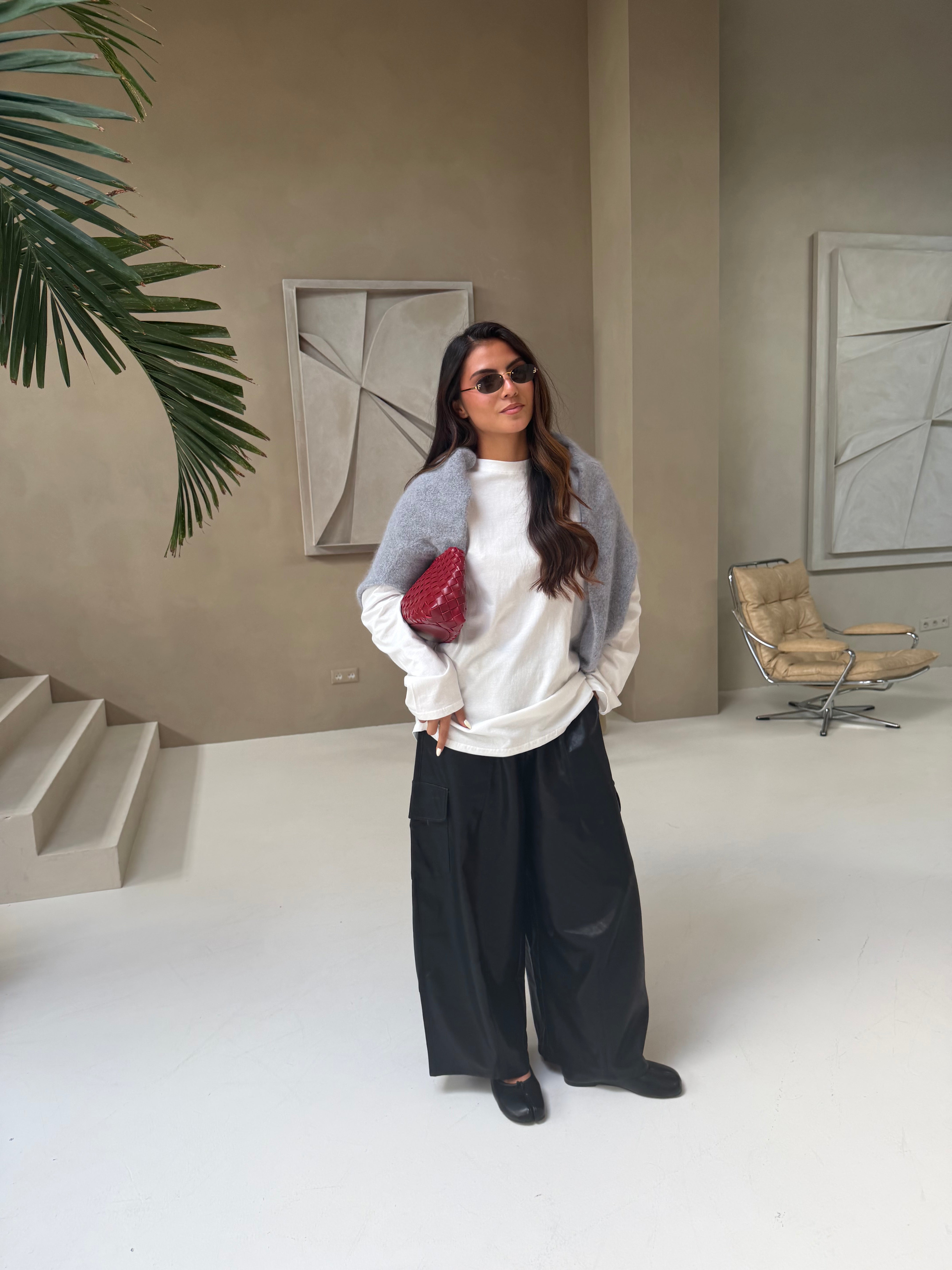 Pantalon ballon SIMILI noir (MA9775)