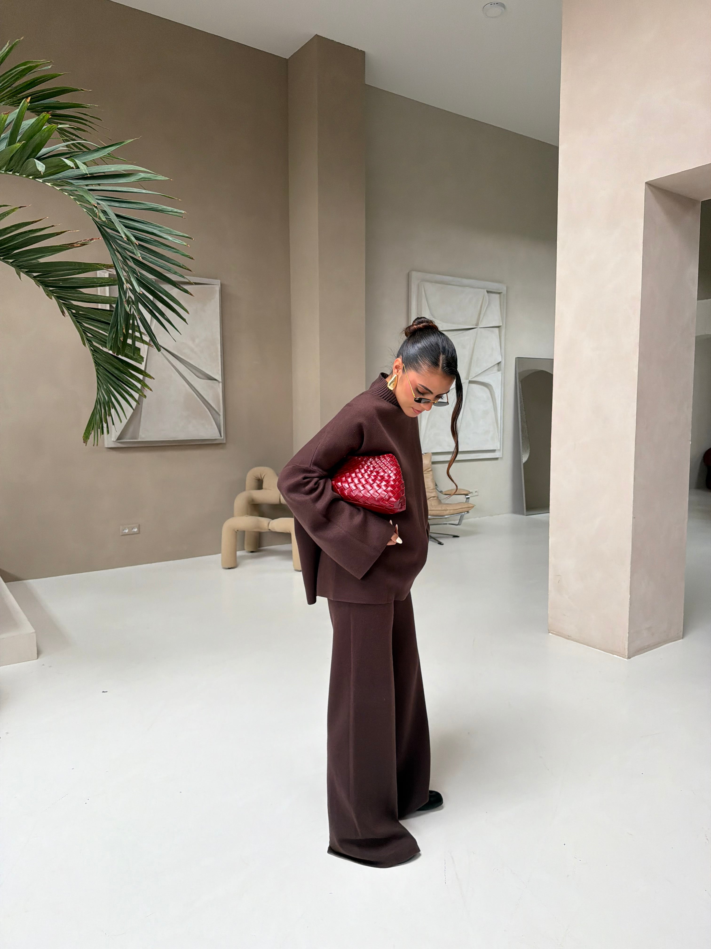Ensemble maille marron (LC425)