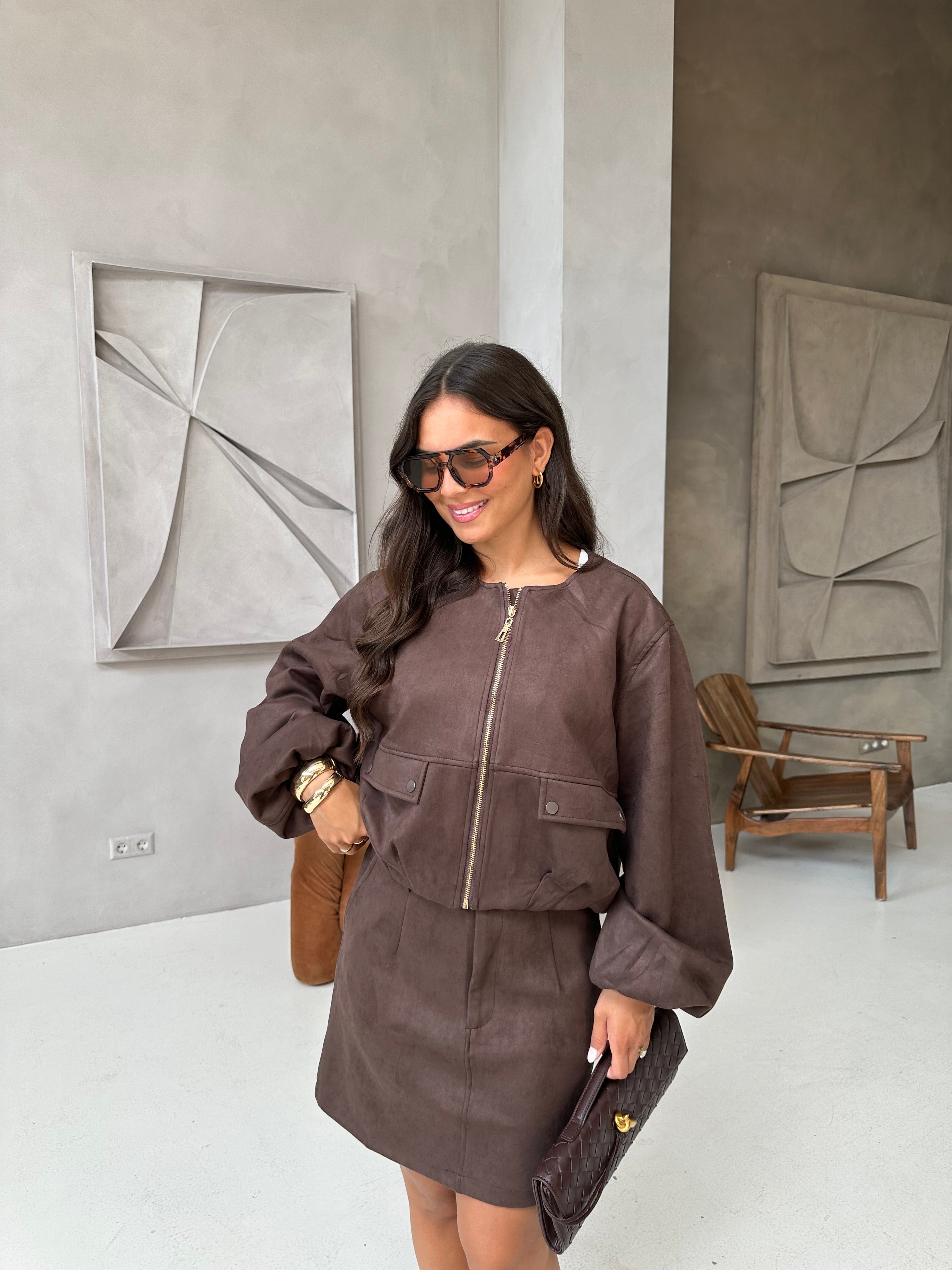 Veste AINA courte choco (01232)