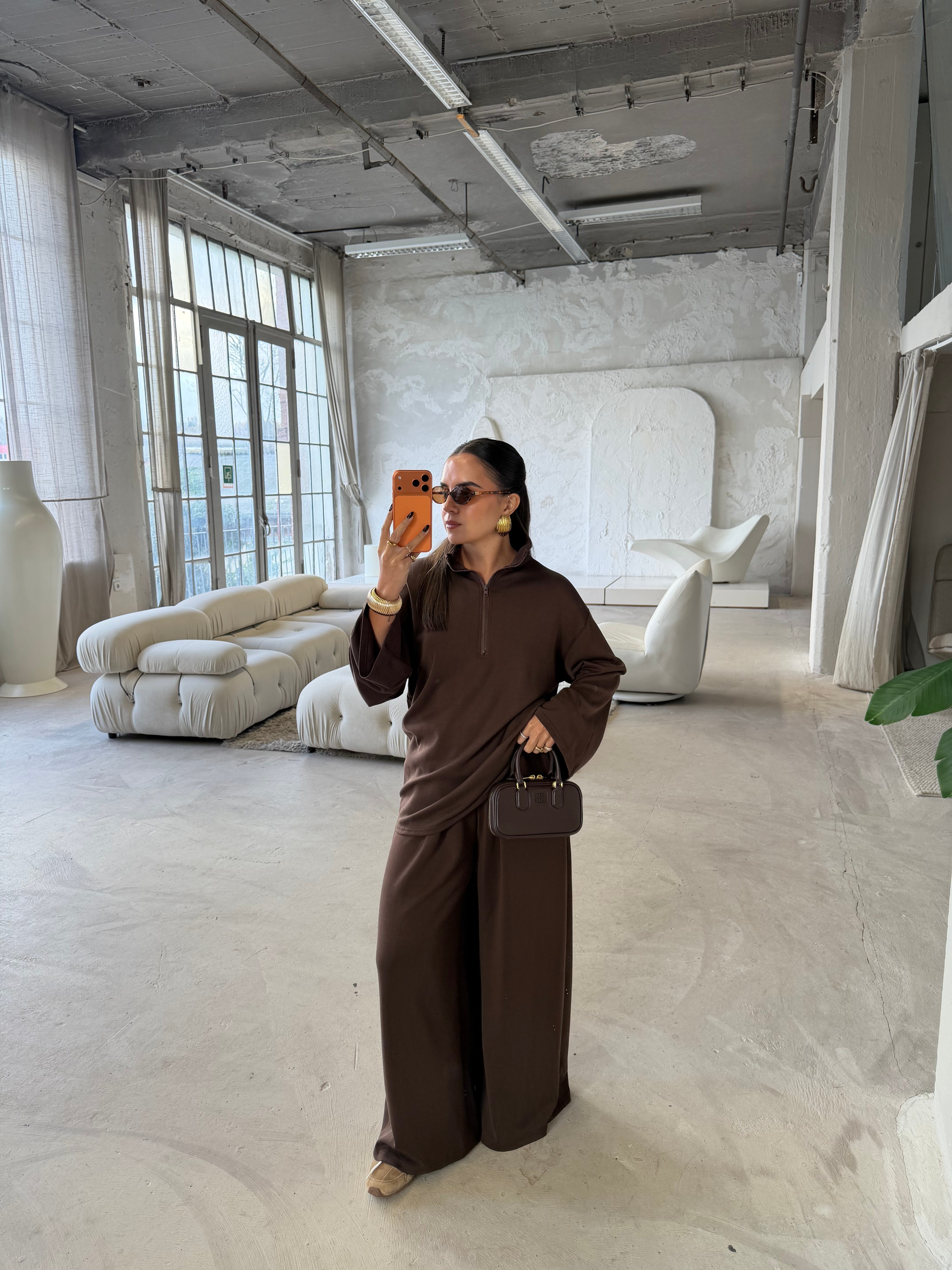 Sweat zip MALO marron