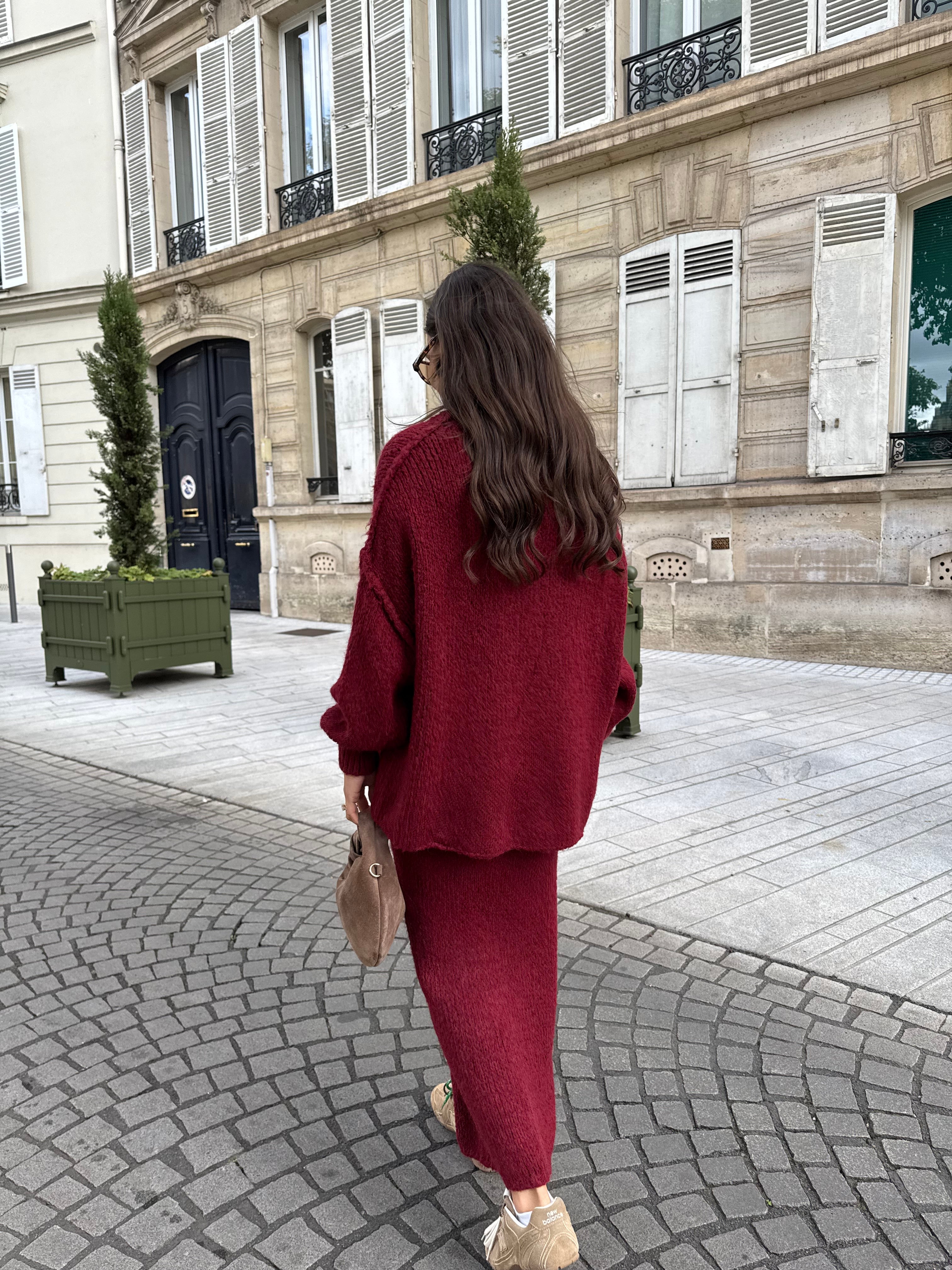 Ensemble jupe argo bordeaux