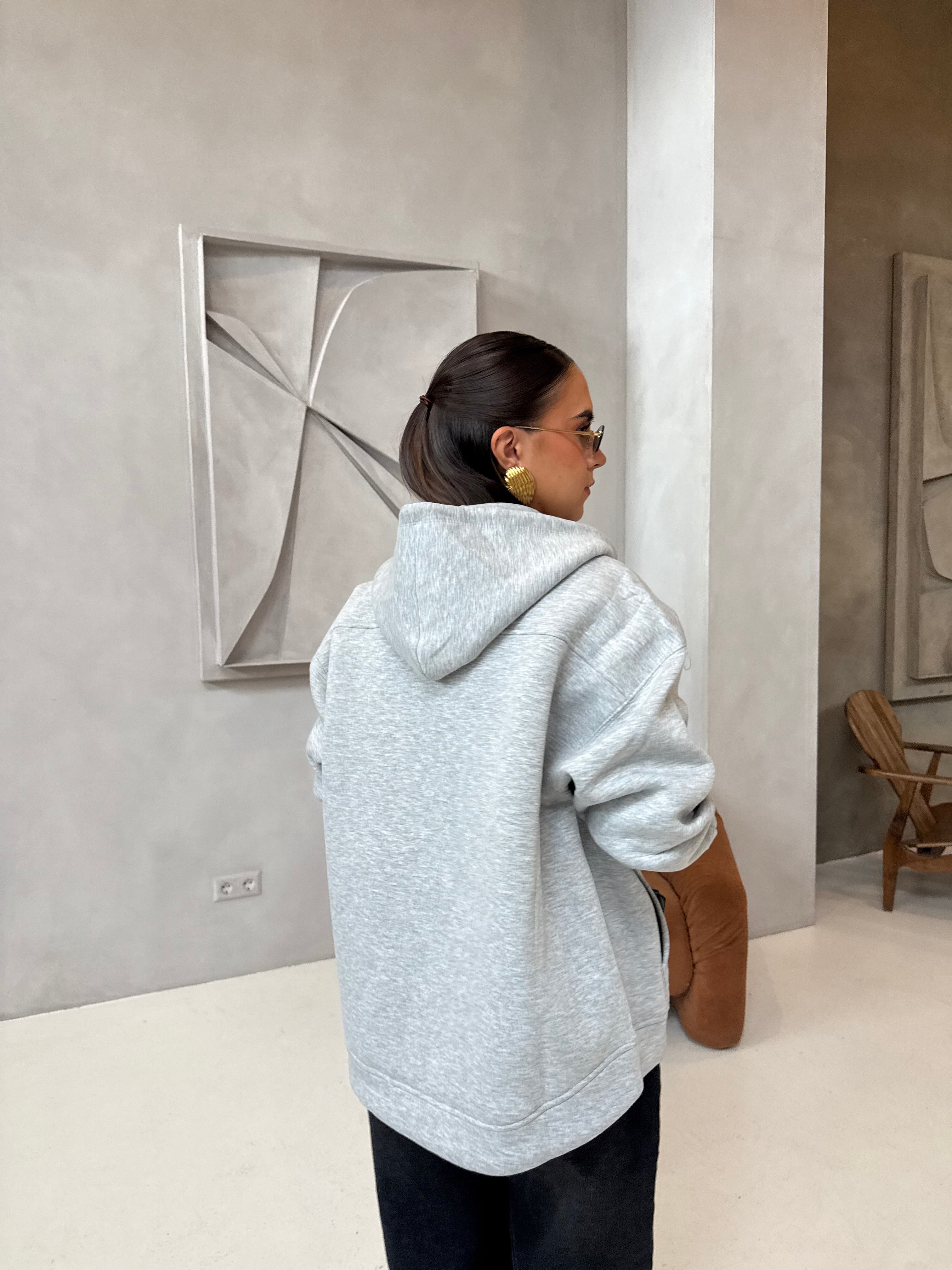 Gilet gris à zip (jw1822)