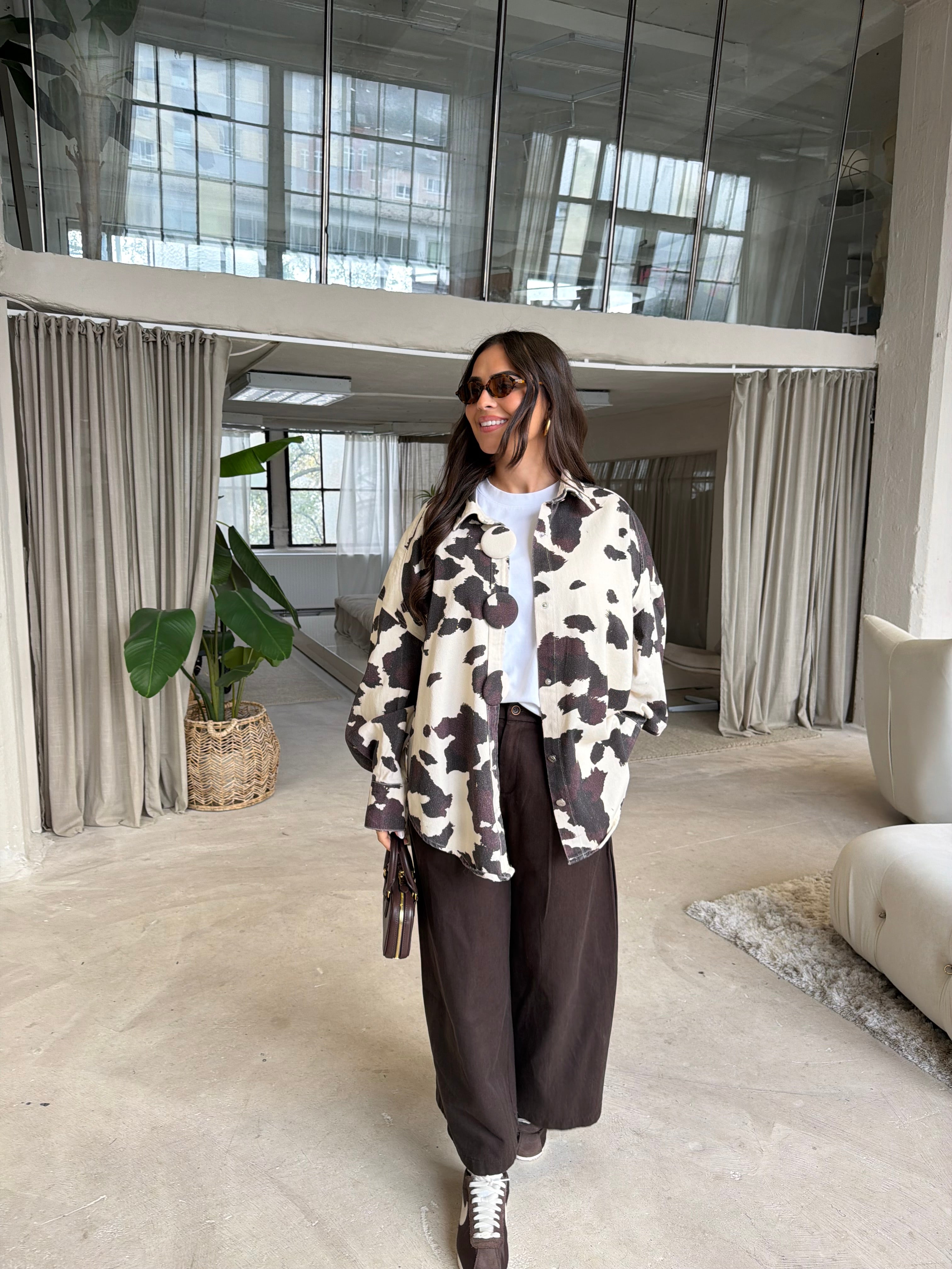 Chemise jean vache bouton (H12333)