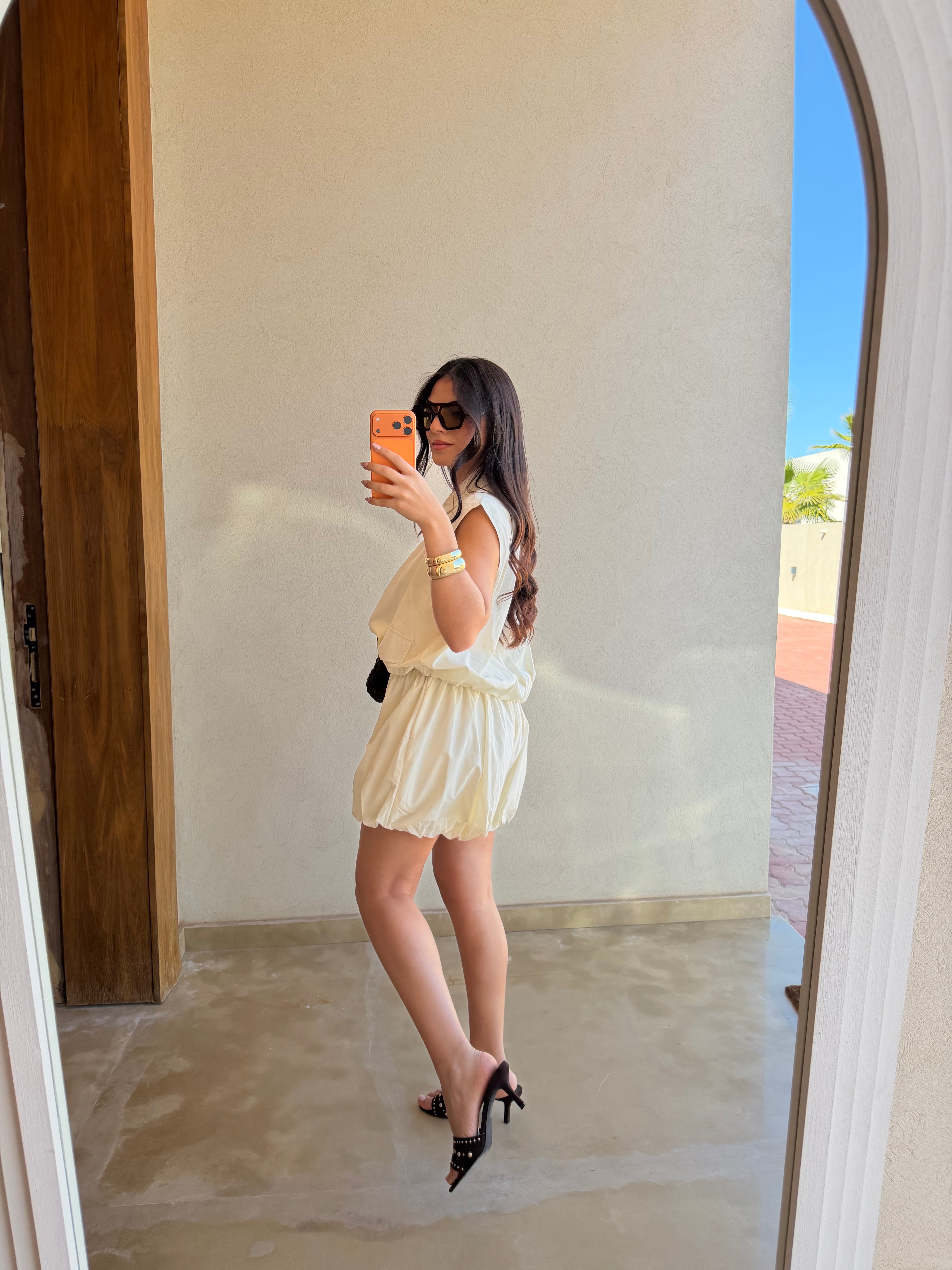 Ensemble short boule crème (SC350)