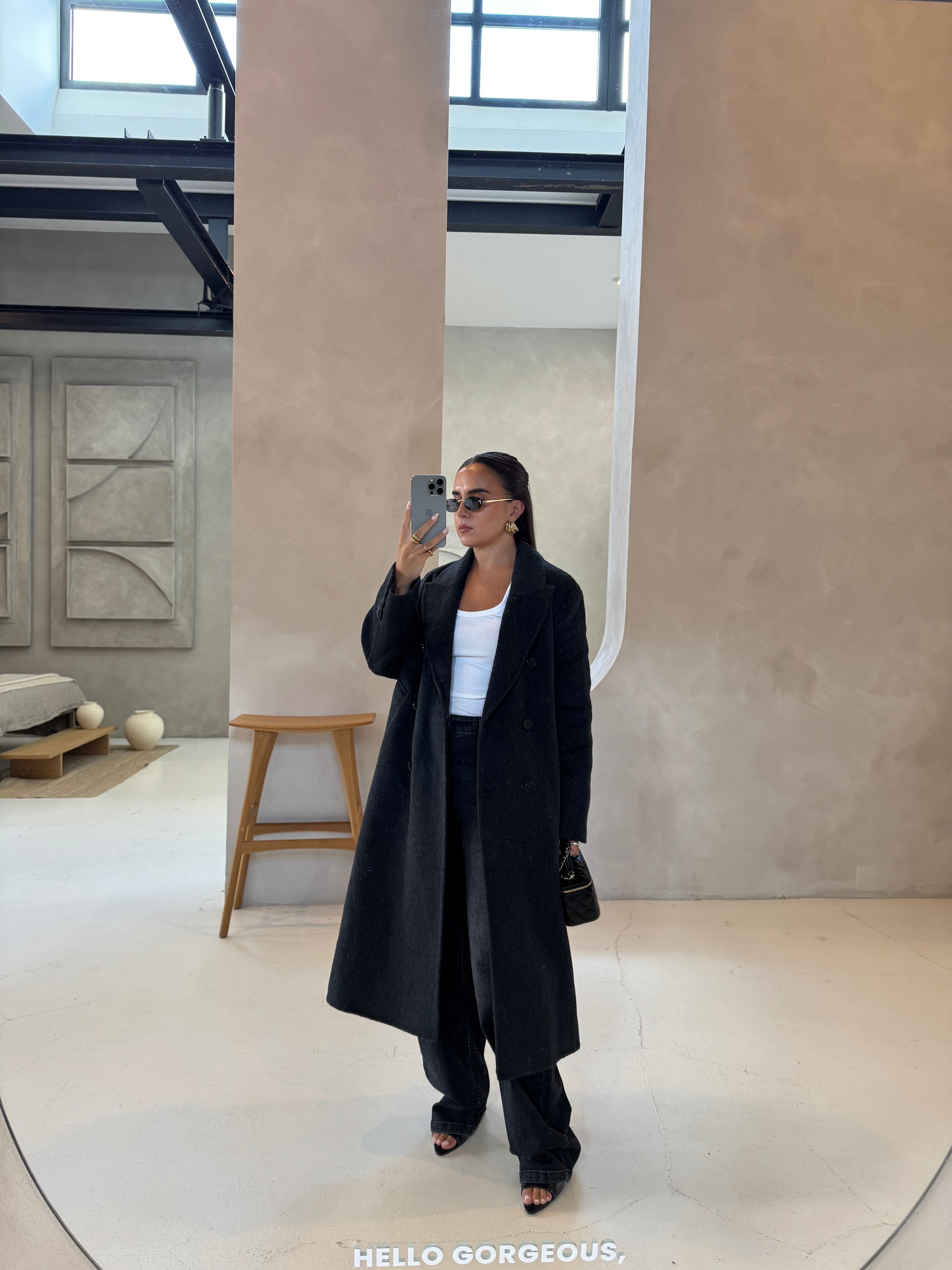 Manteau MK NEW laine noir