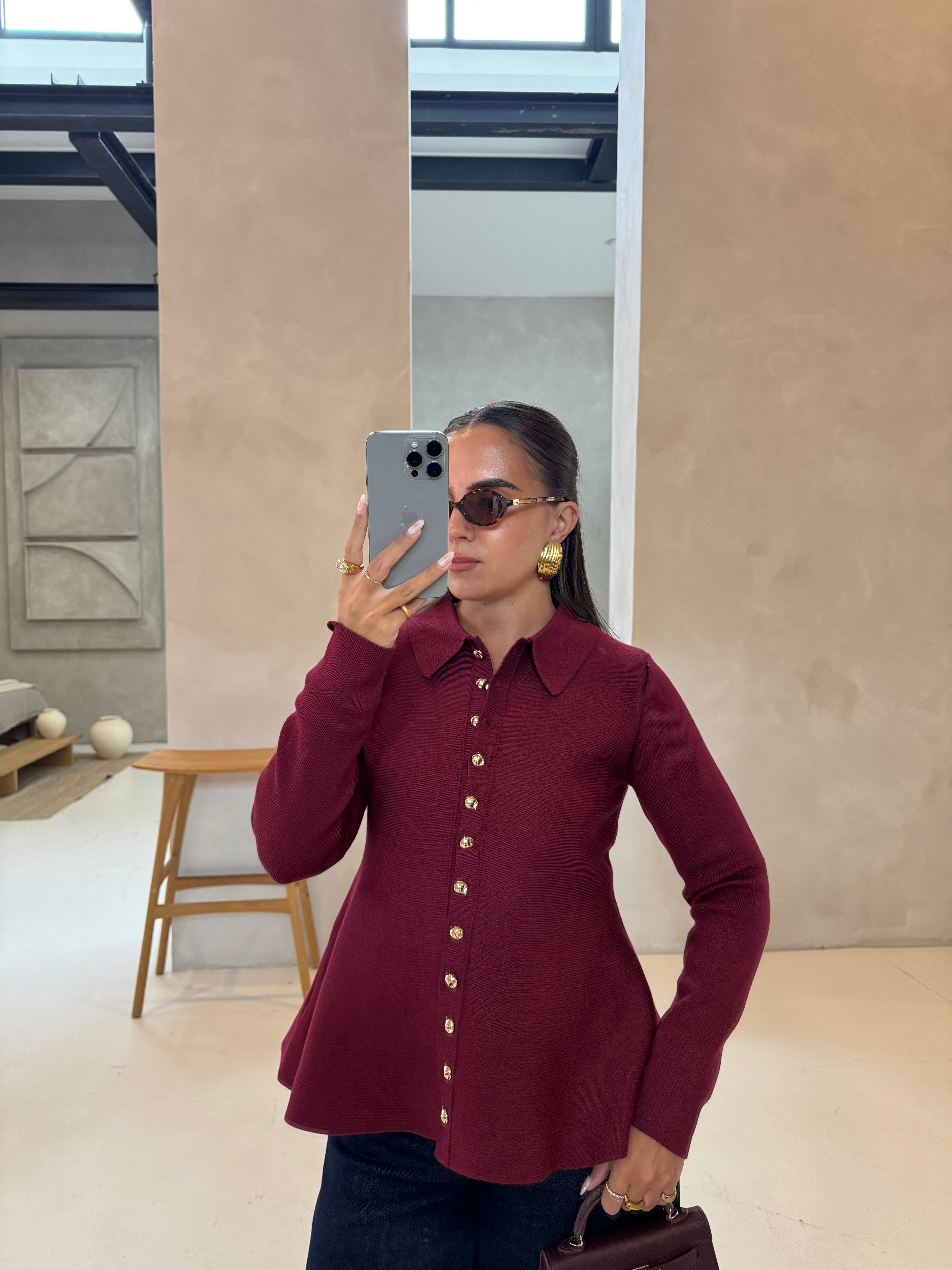 Cardigan OCCI bordeaux (MC2183)