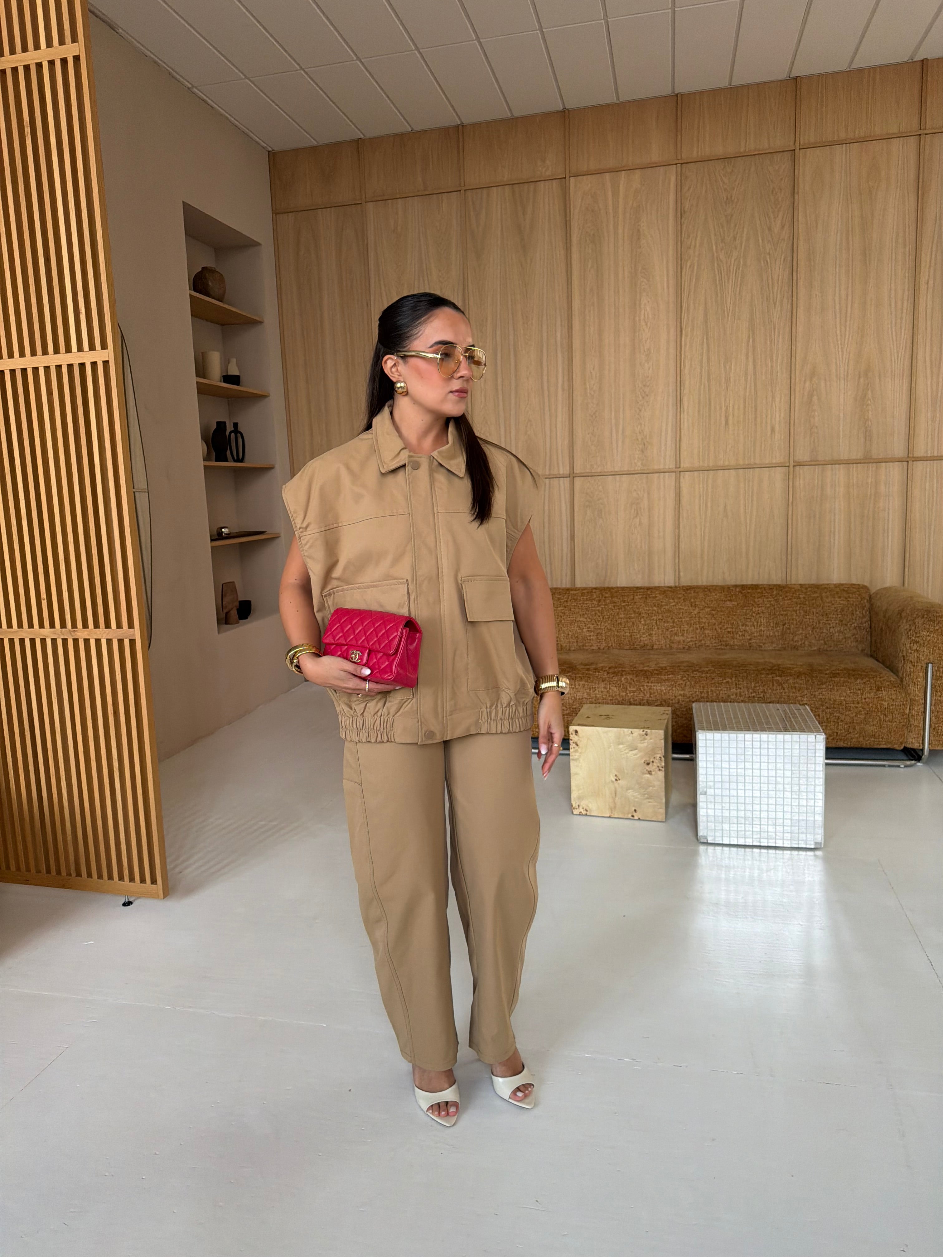 Veste sans manche JUNE camel (26CY602)