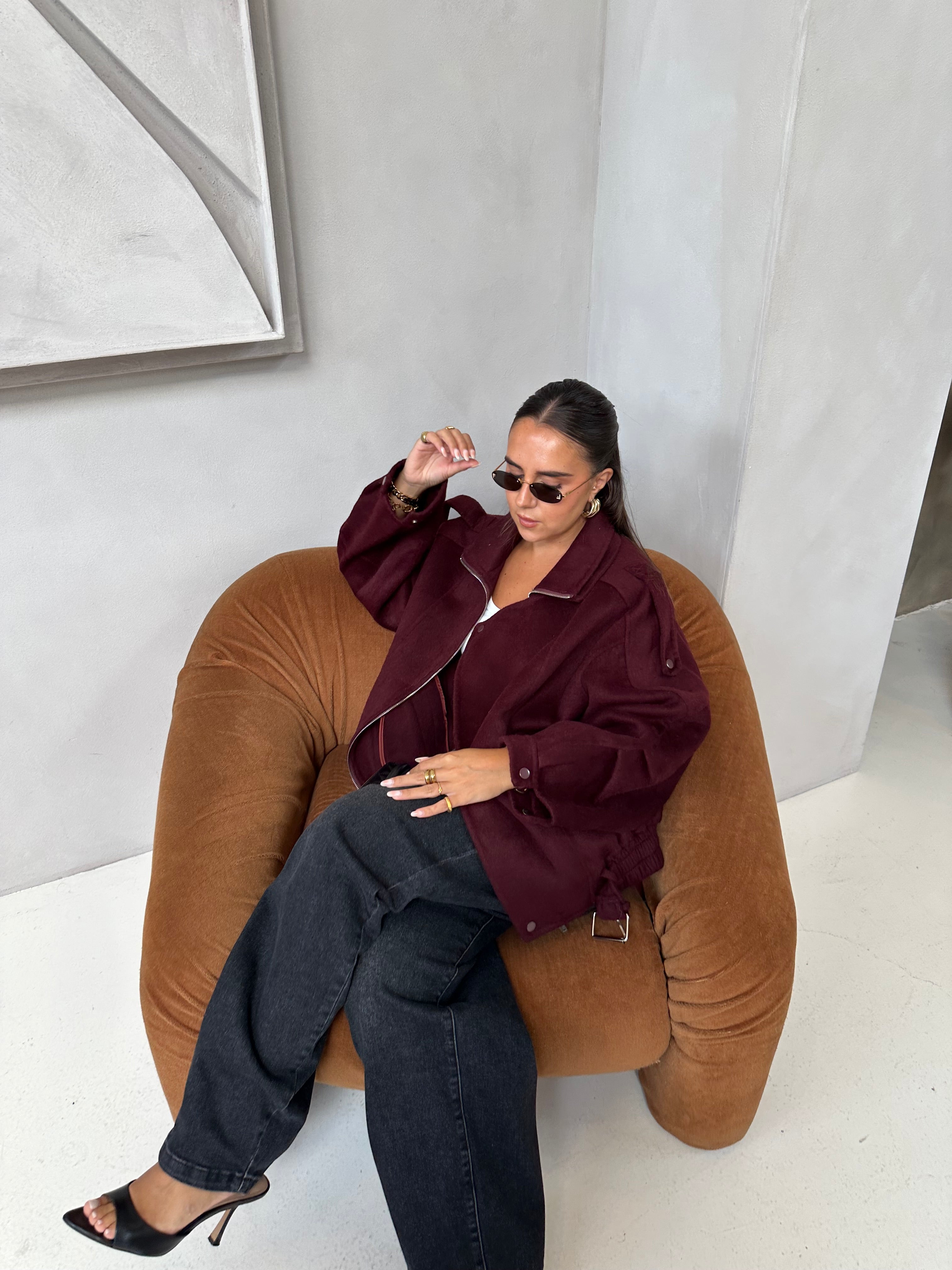 Bombers GLADYS laine bordeaux
