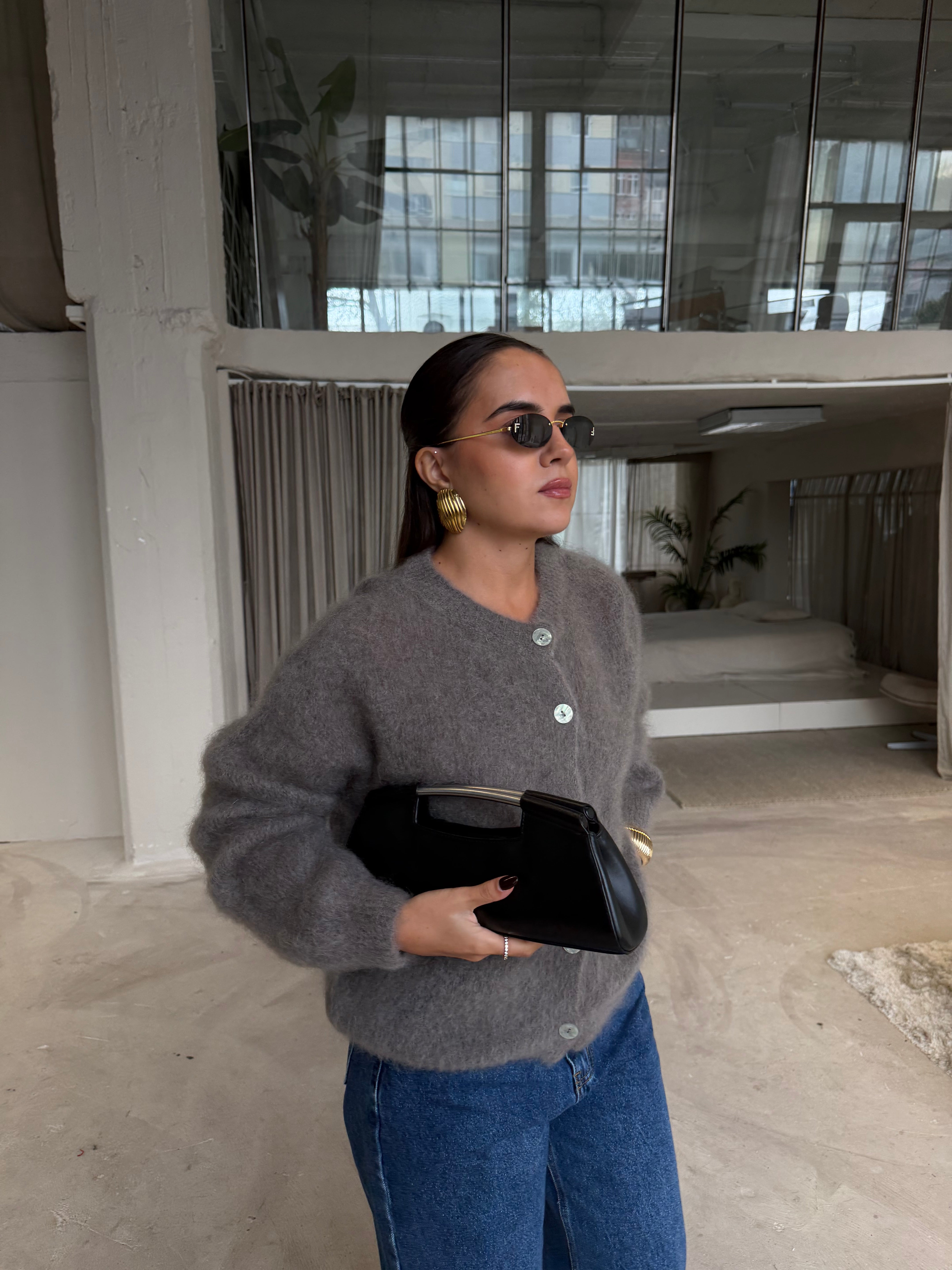 Gilet KID mohair taupe (28018)