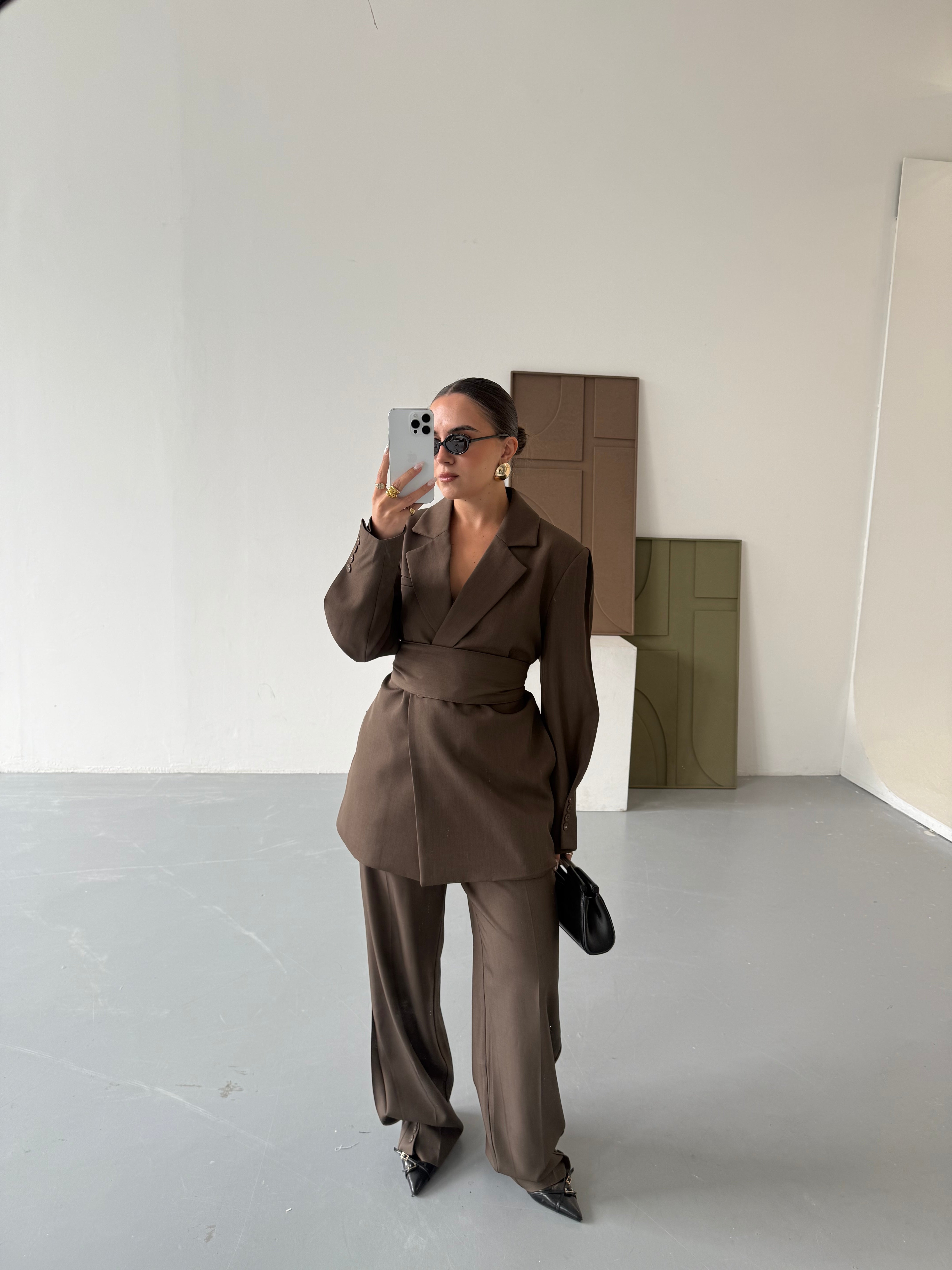 Ensemble CHIC tailleur marron (W24727)