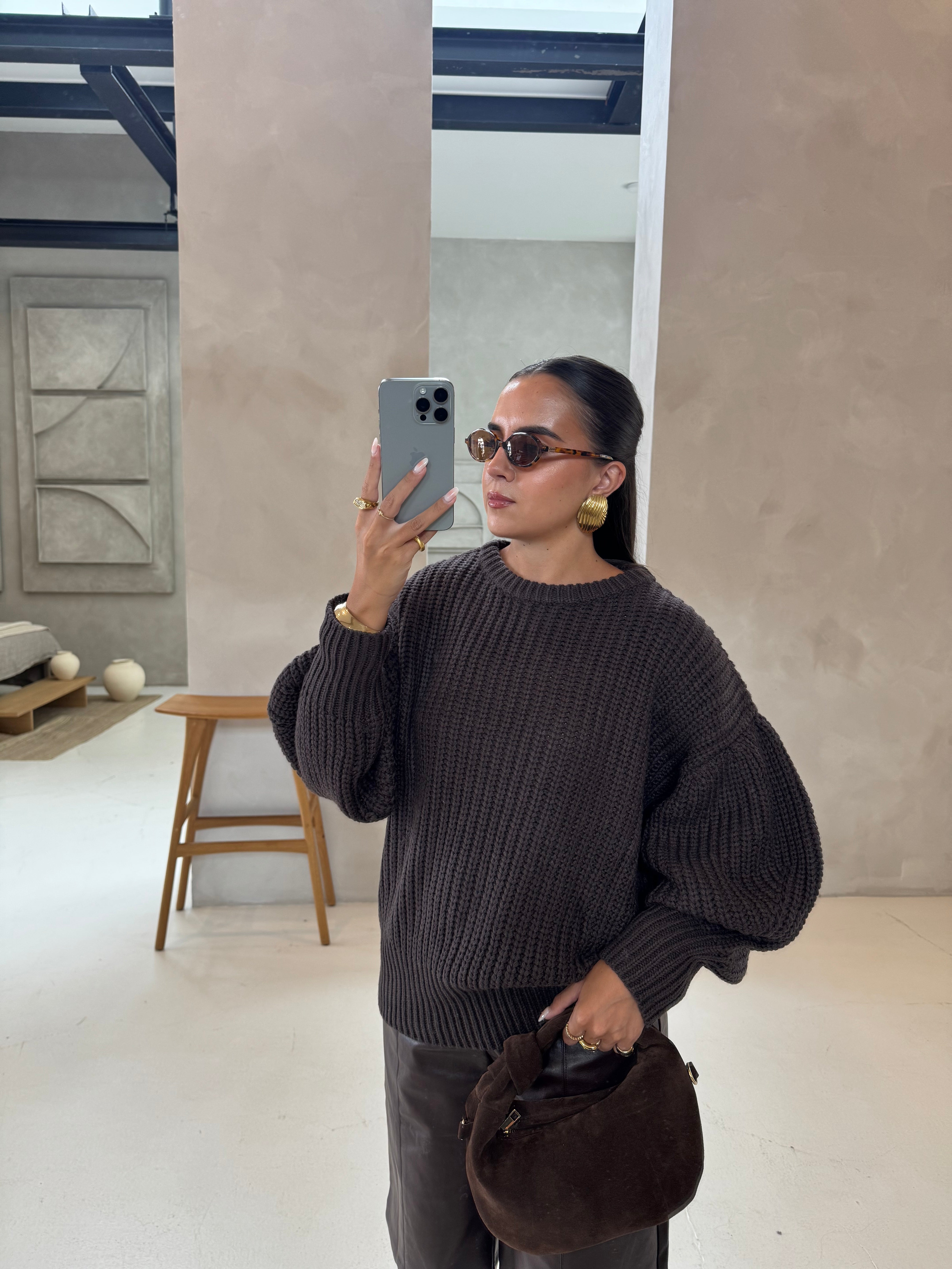 Pull NEA marron (LA2586)
