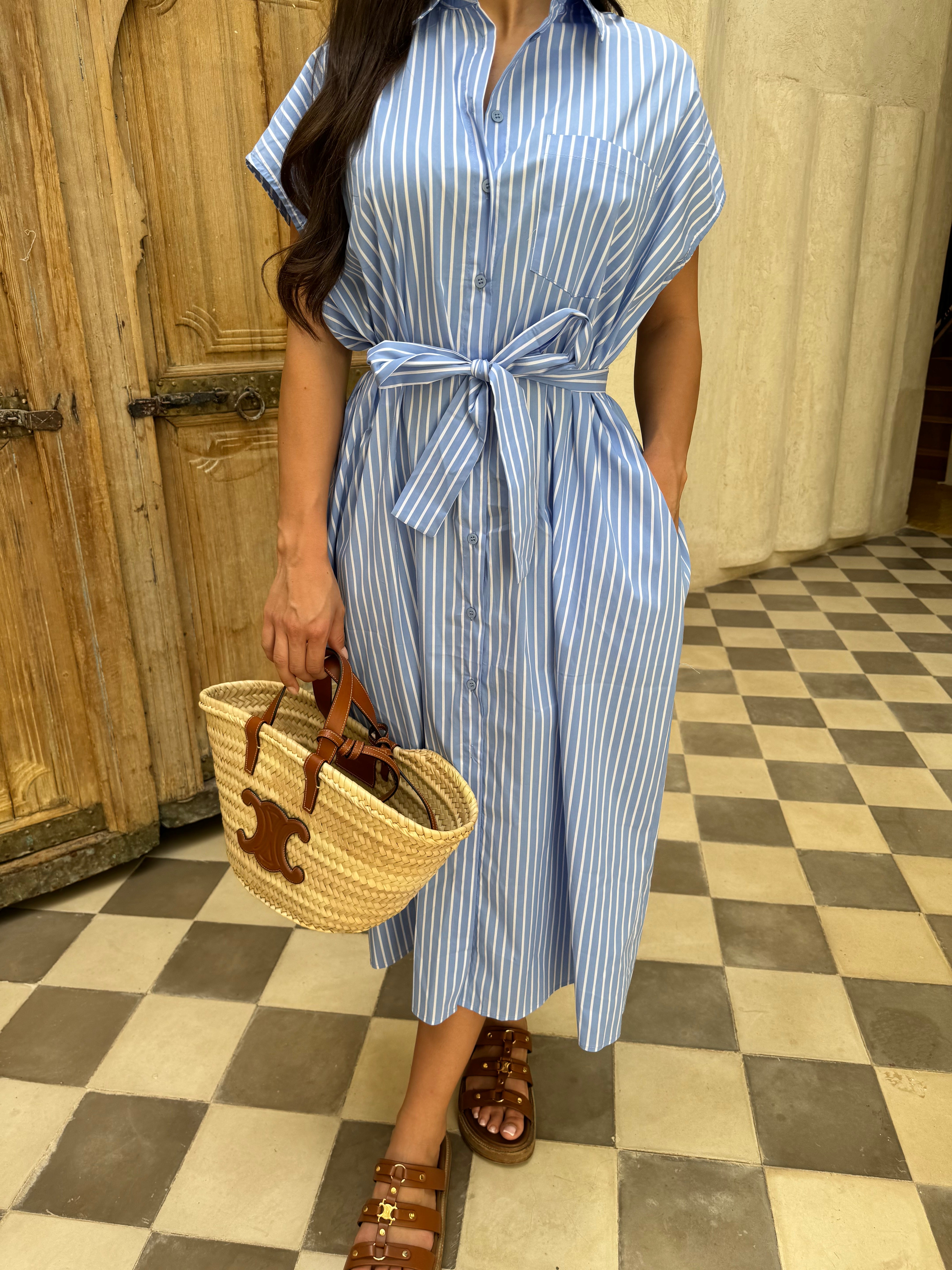 SENS blue striped dress (kc896)