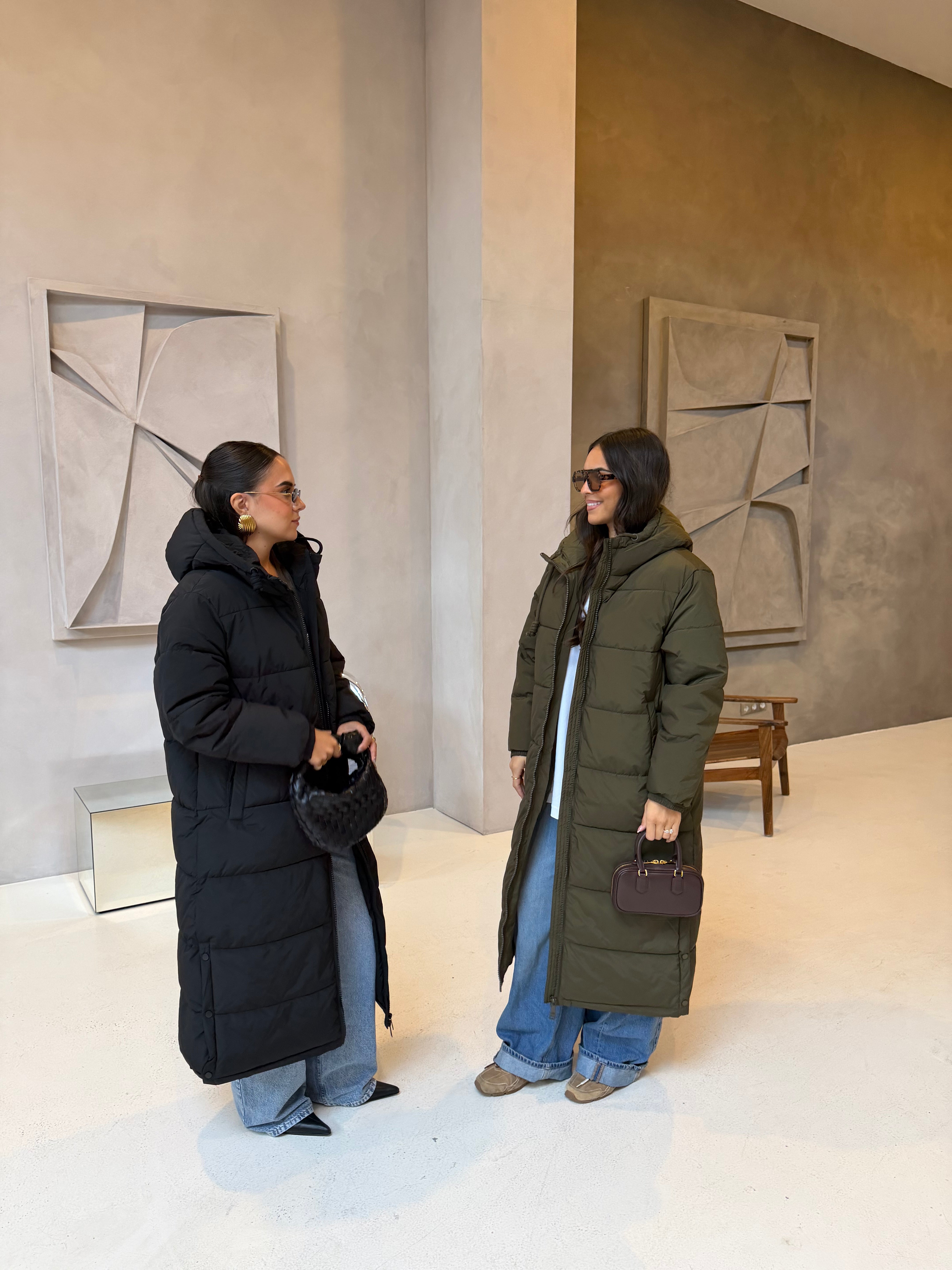 Doudoune DINA longue noir (J003-3)