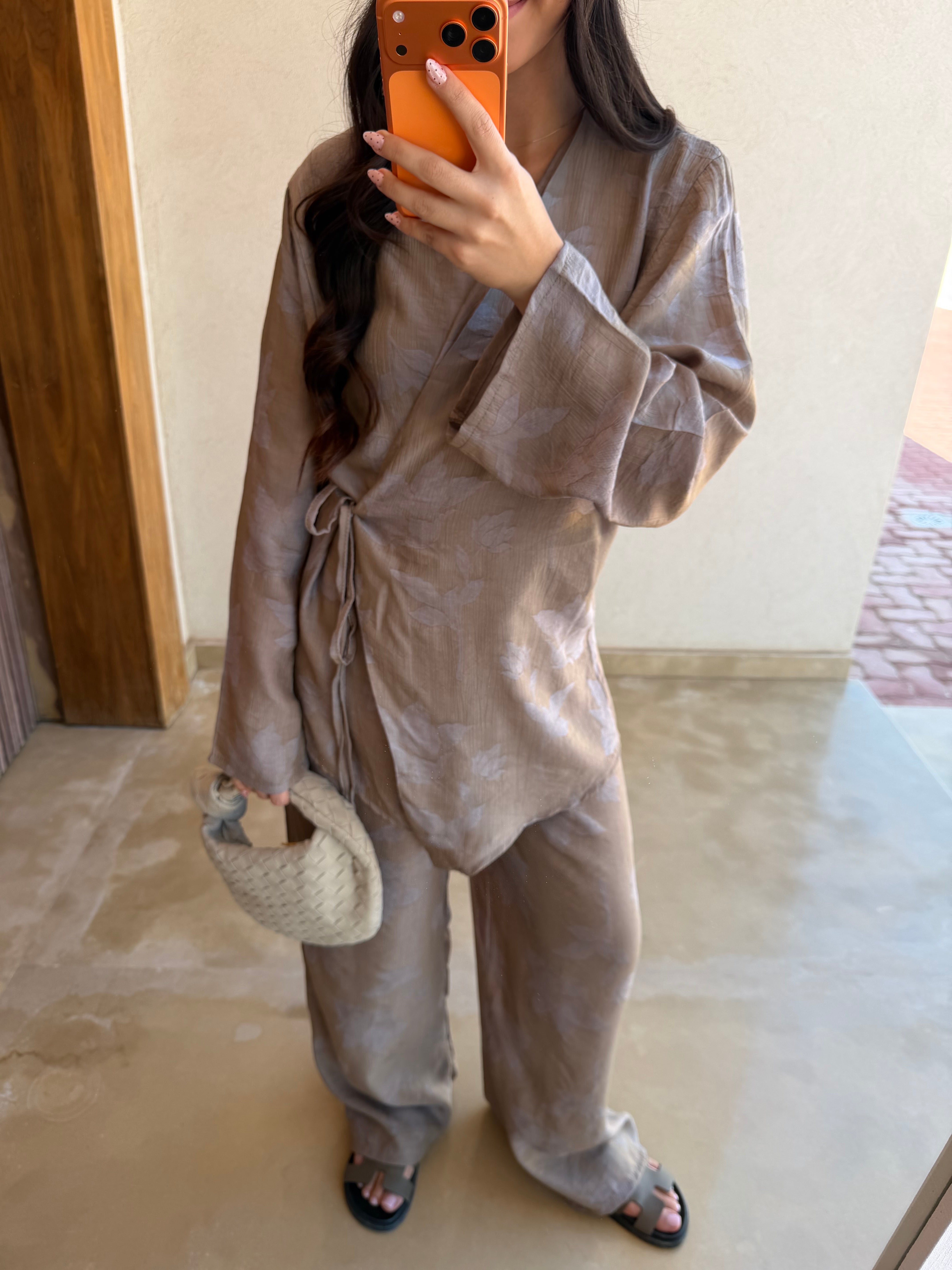 Ensemble SILANA noué taupe