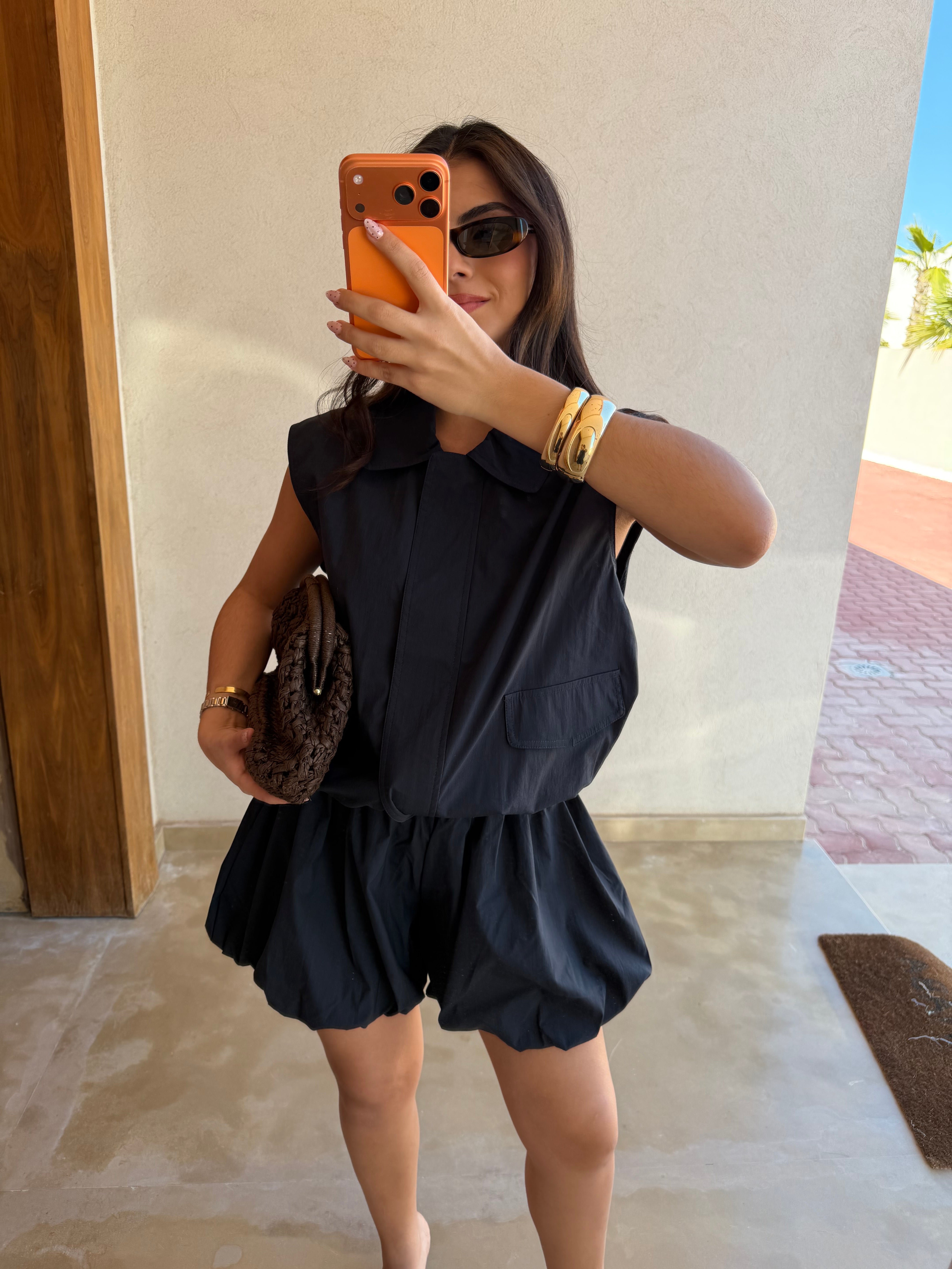 Ensemble short boule  bleu marine (SC350)