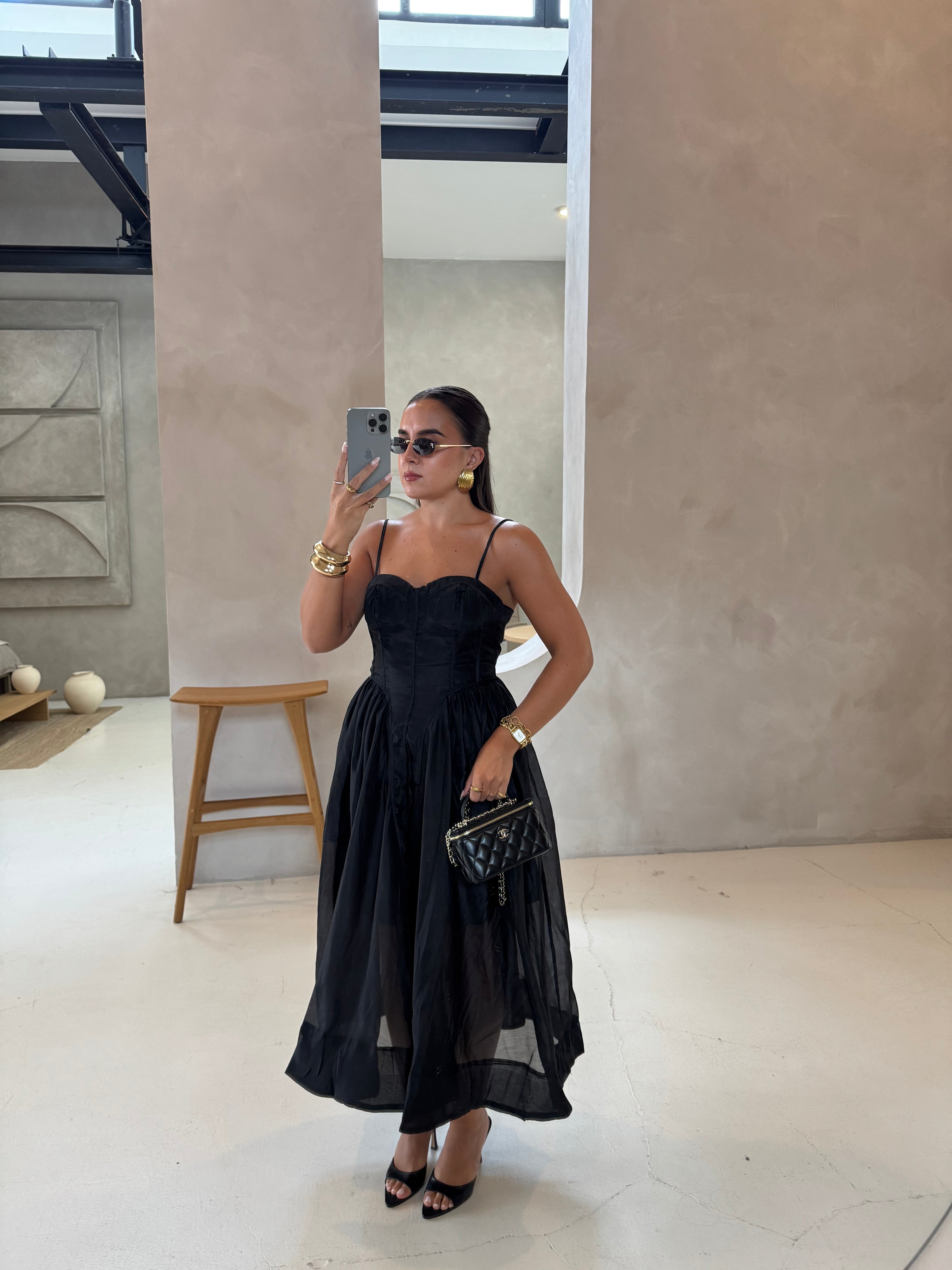 Robe SIMA longue noir (R11157)