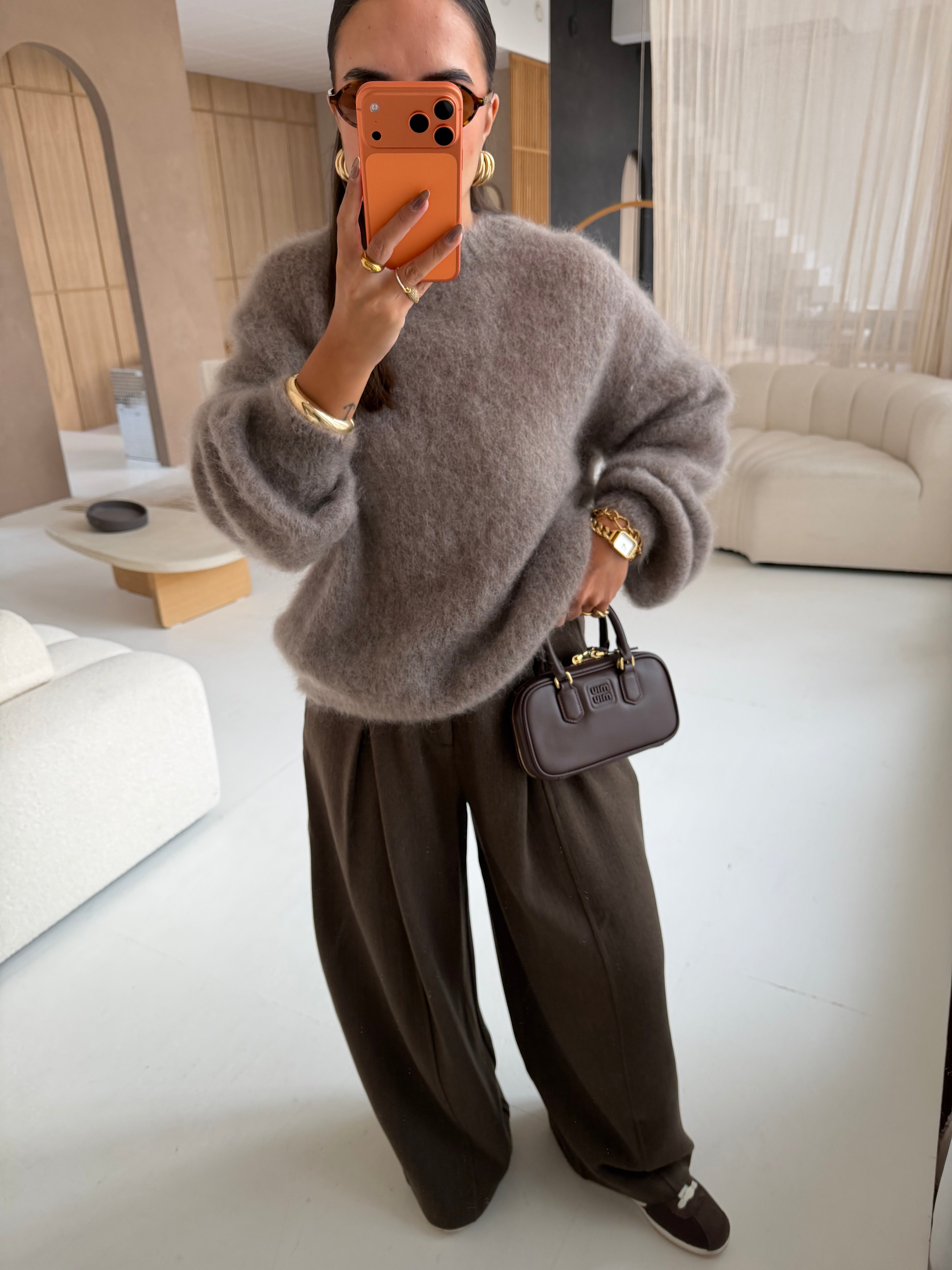 Pull KID mohair taupe (28007)