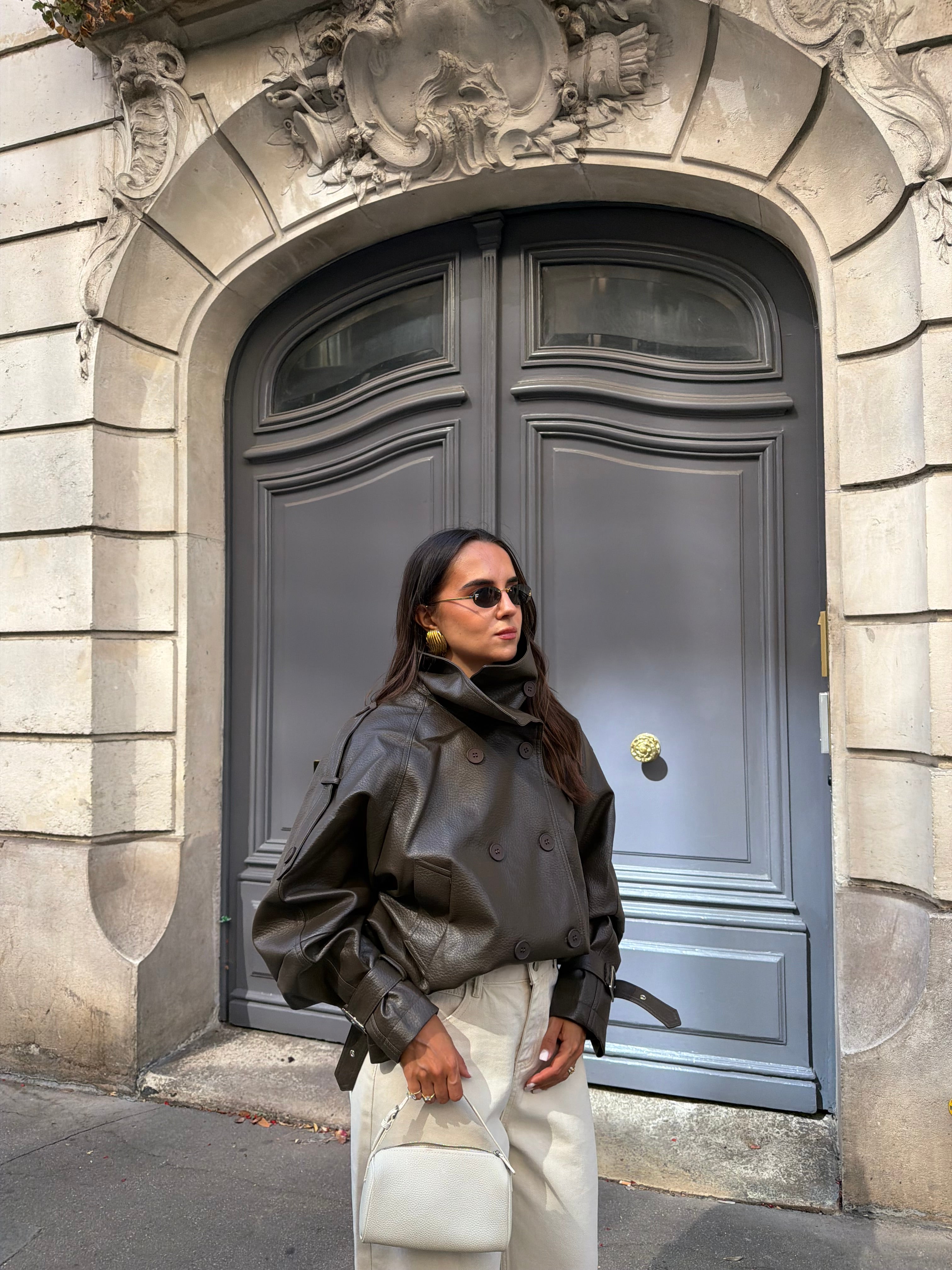 Manteau BILA taupe (JZM003)