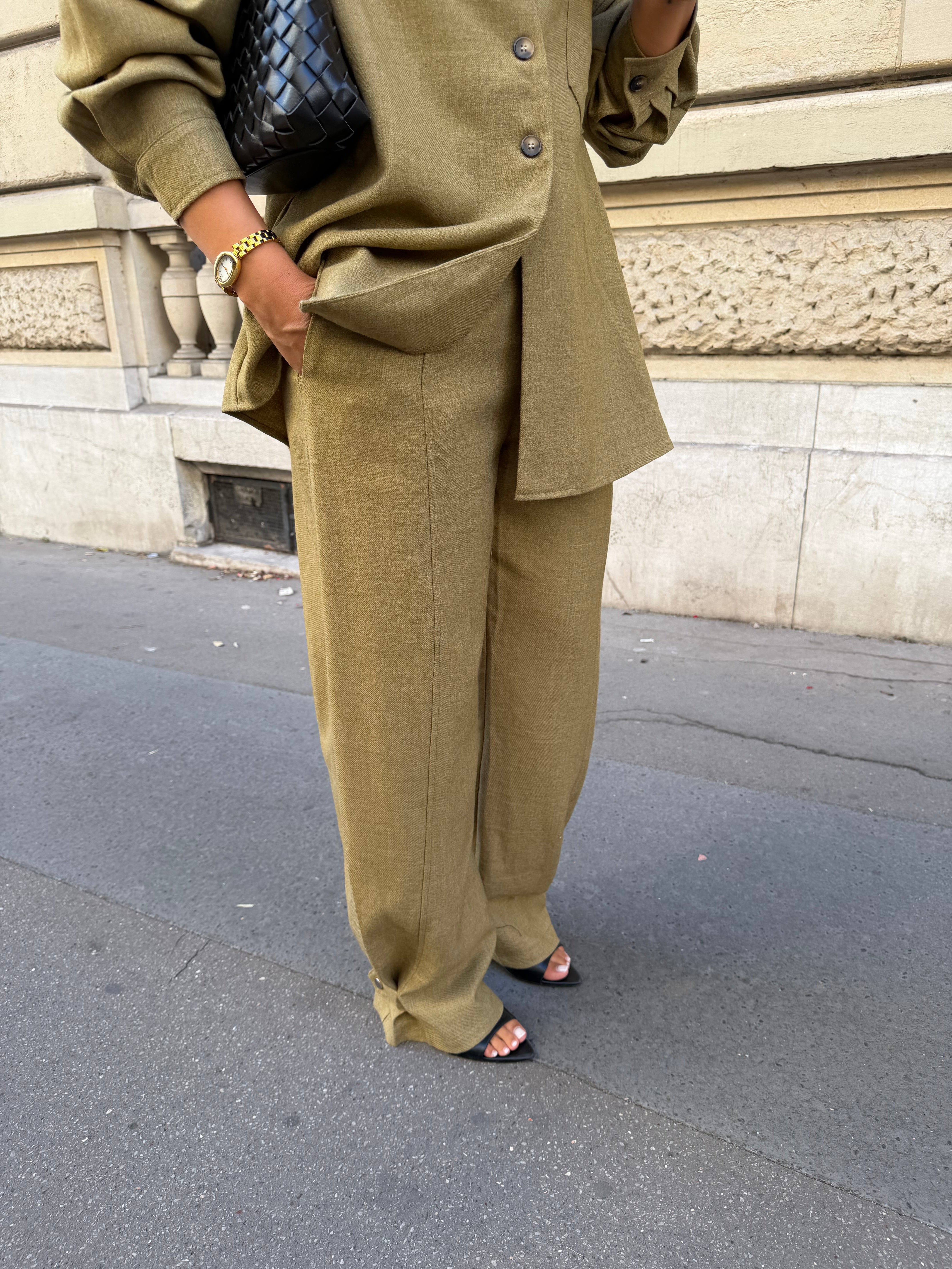 Pantalon sine vert anis (CYPTN093)