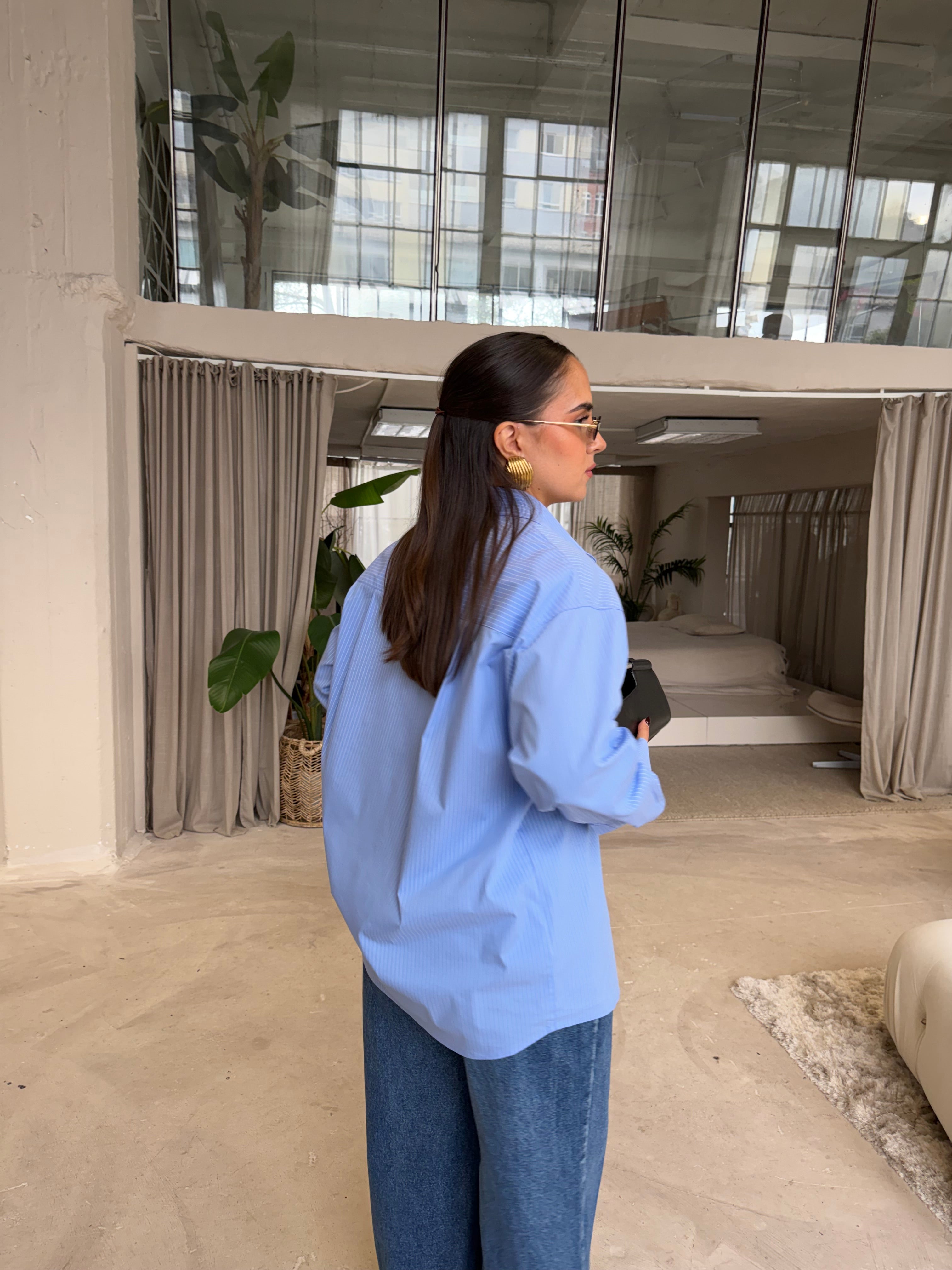 Chemise LUS rayure bleu (5252)