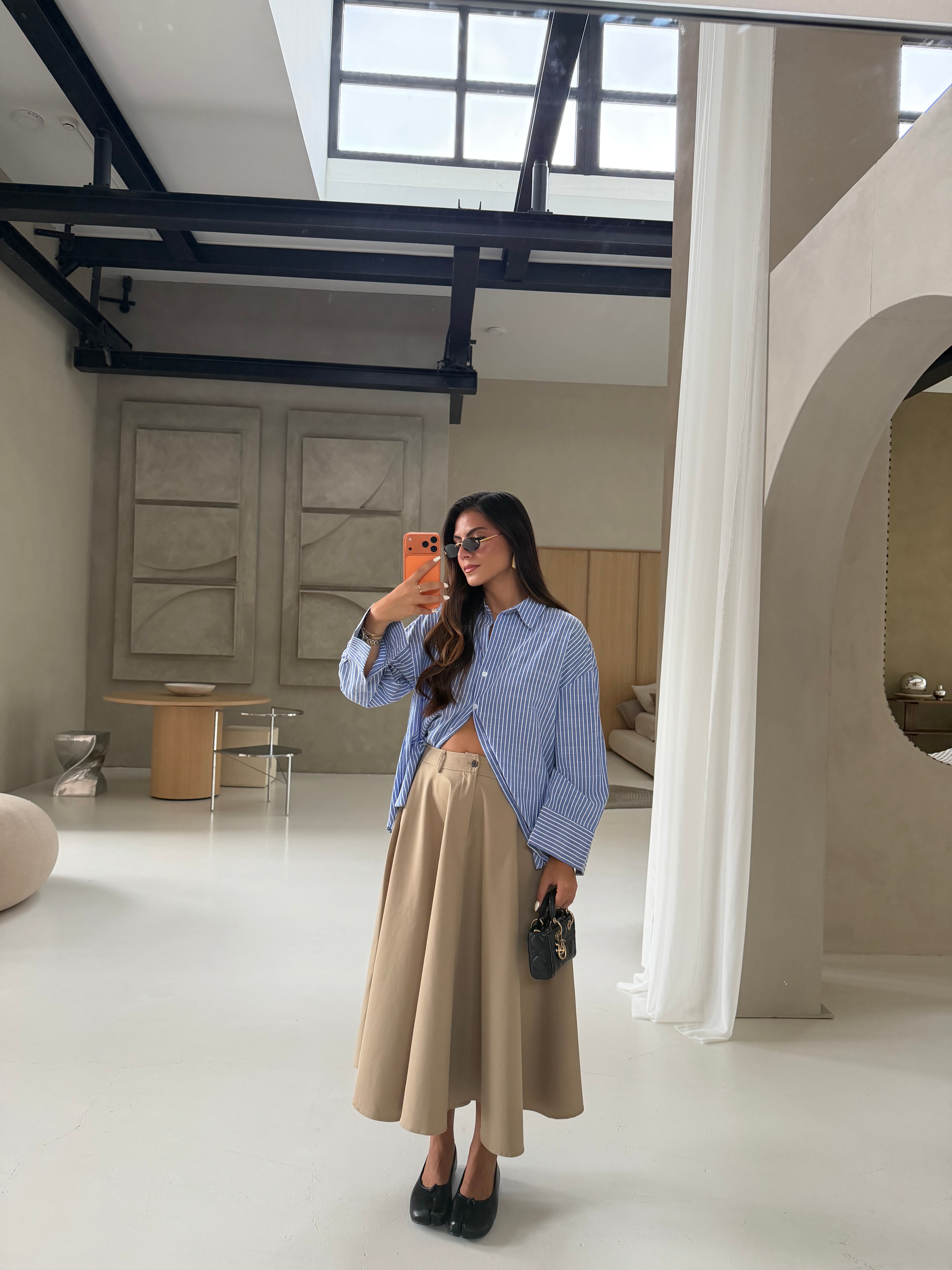 Chemise LORY bleue rayures (C15)