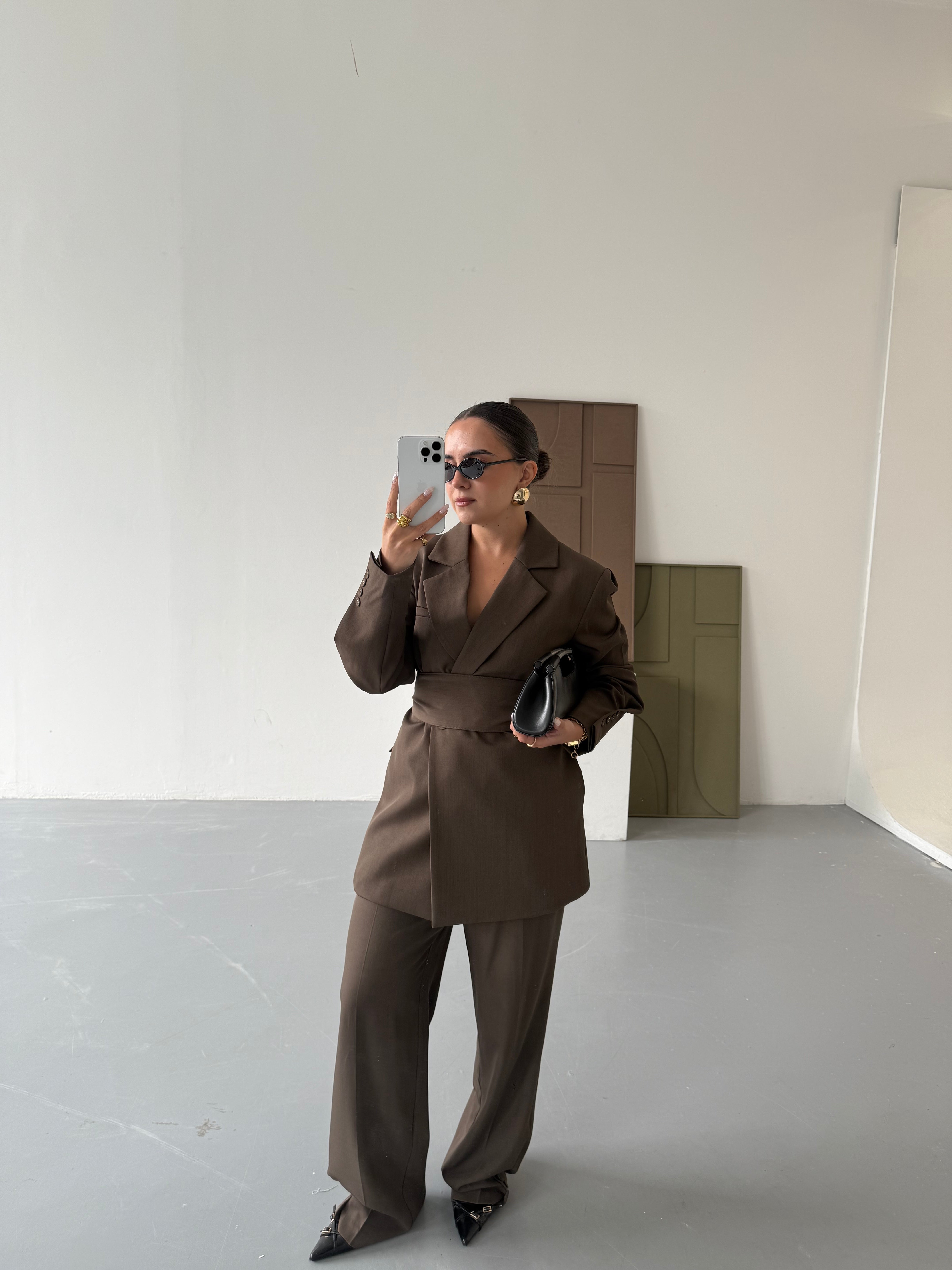 Ensemble CHIC tailleur marron (W24727)