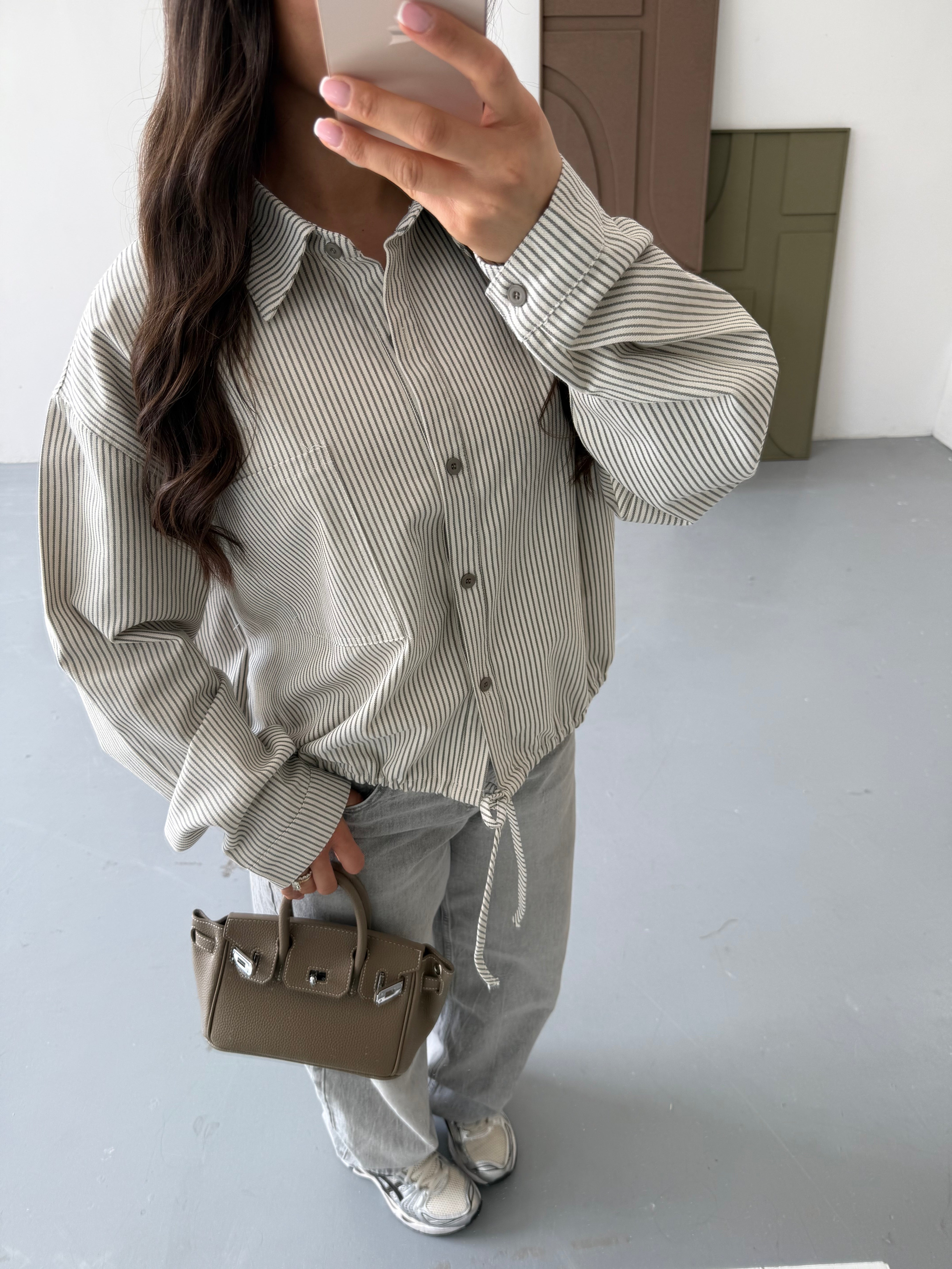 Chemise JOY rayures blanches (51032)