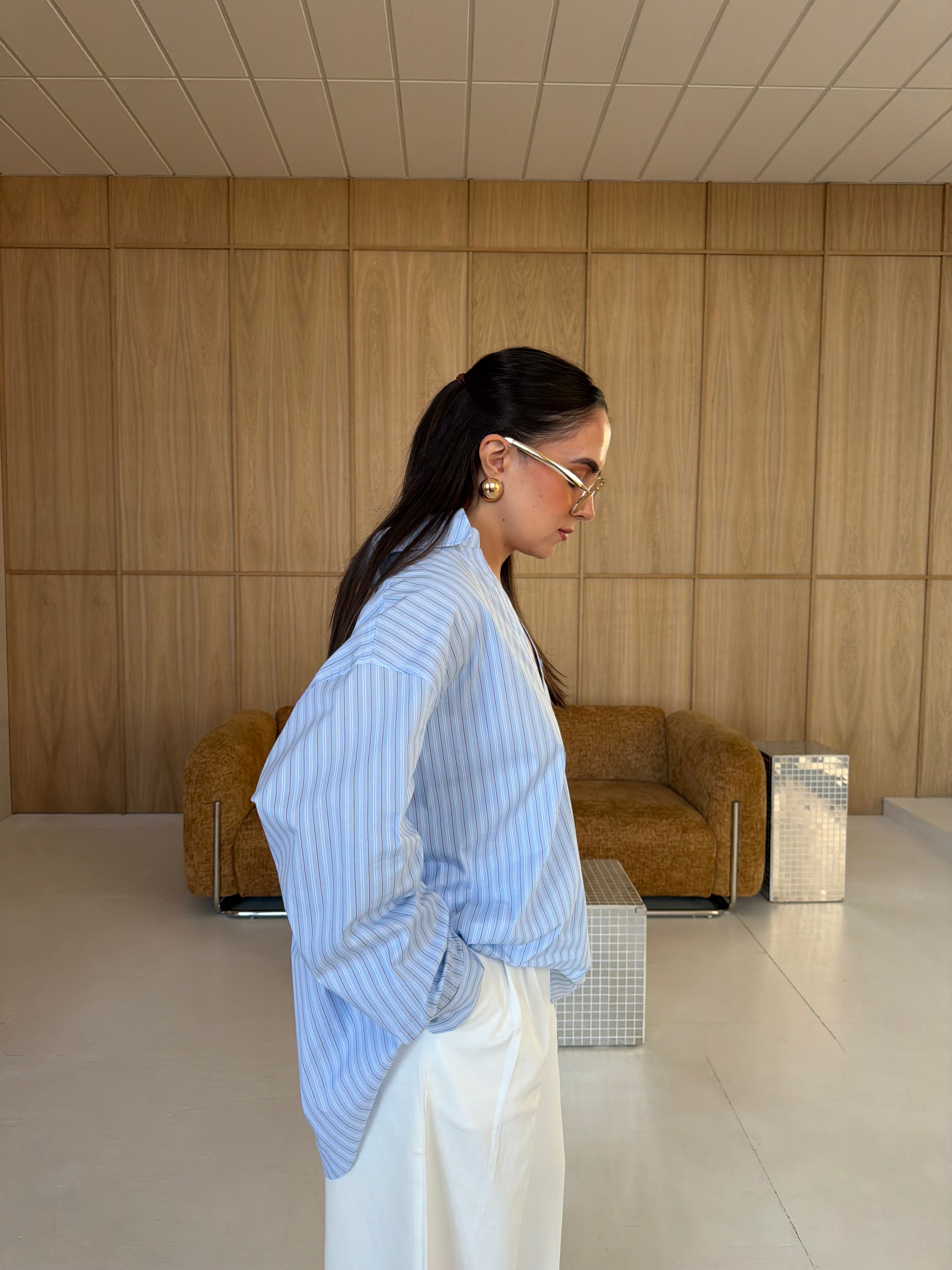 Chemise TUNISIA bleue (7006)