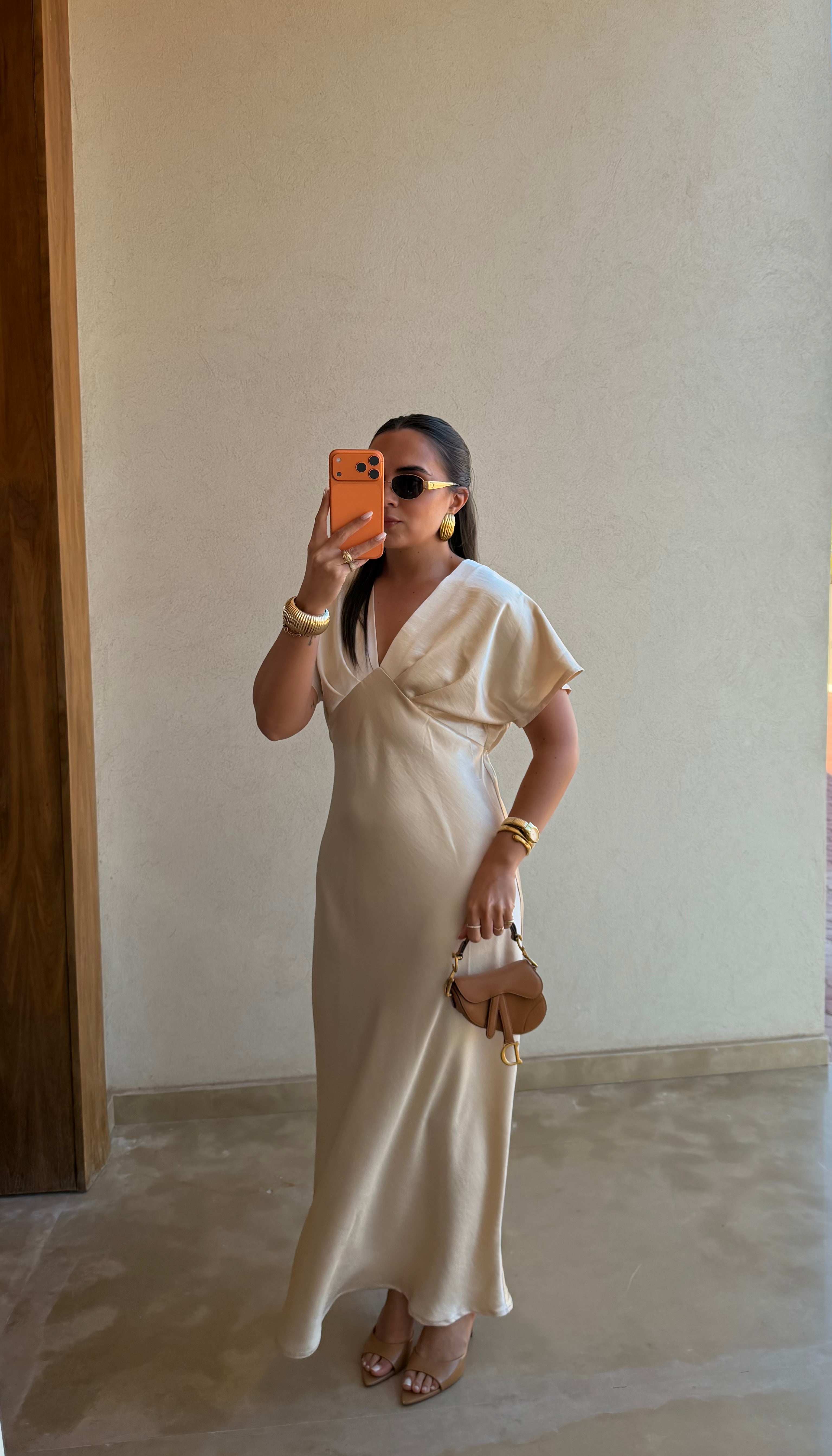 Robe longue Sandy beige