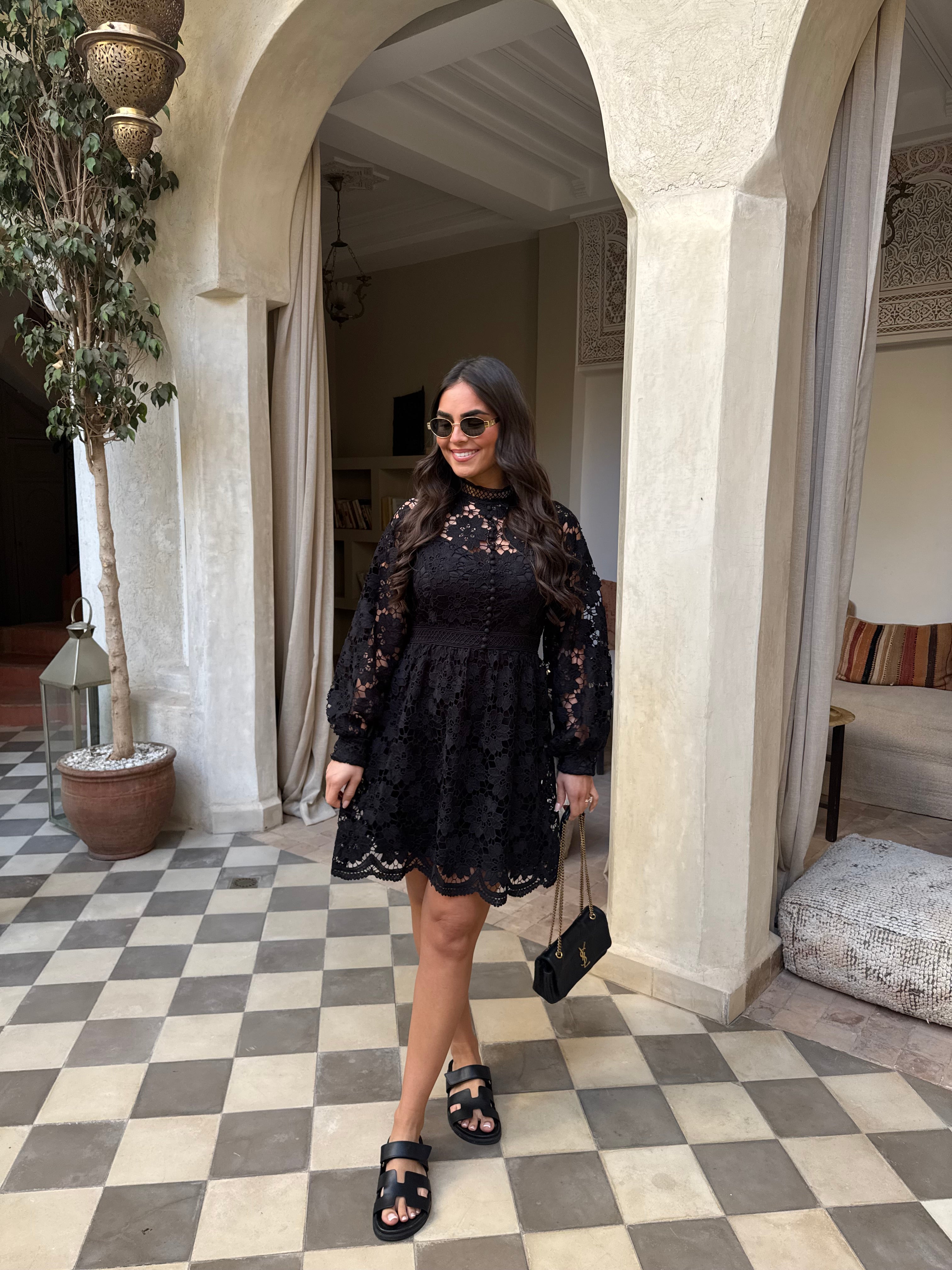 Robe ELEANE courte noire (A68553)