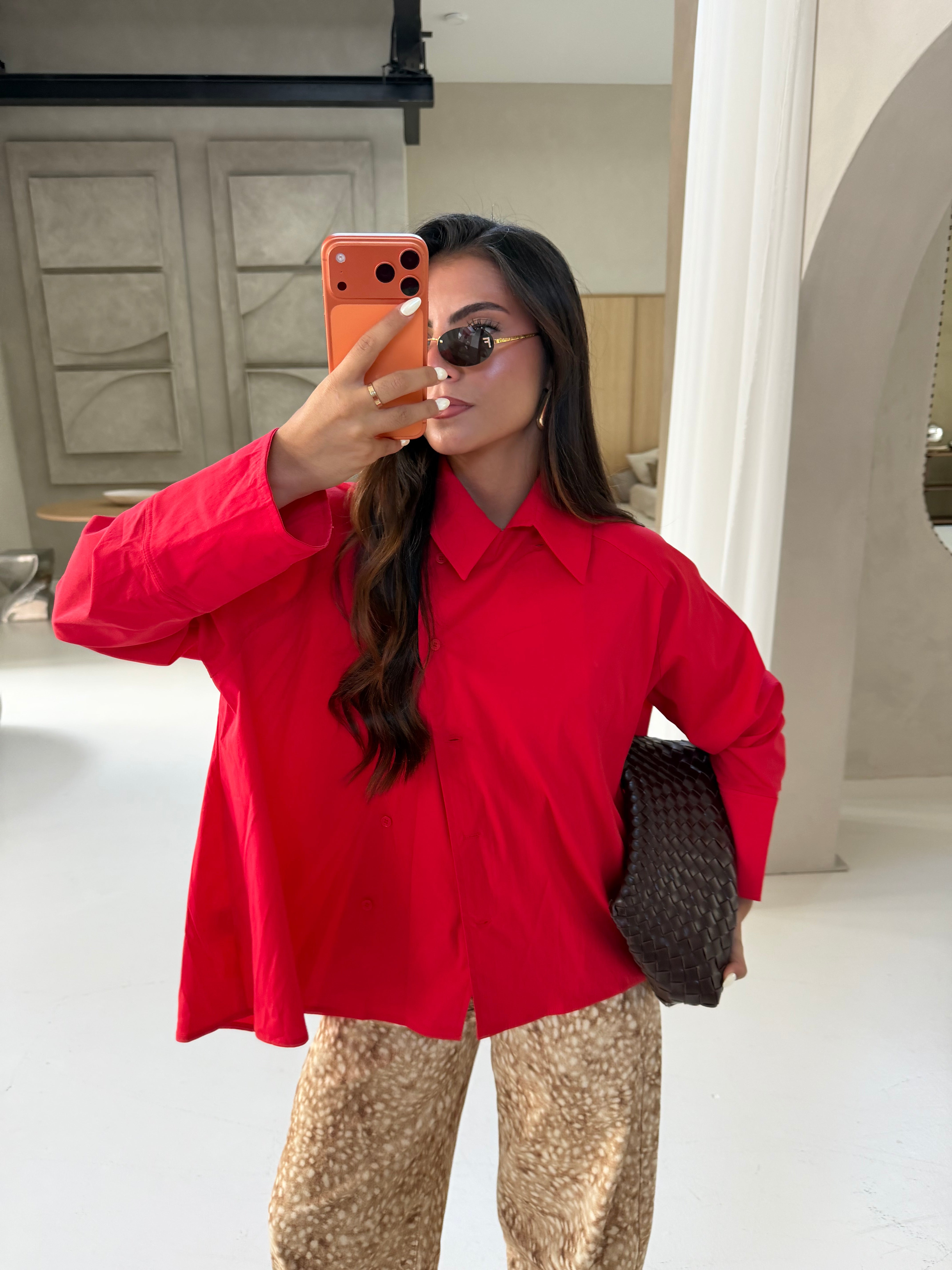 Chemise JONA rouge (RM1043)