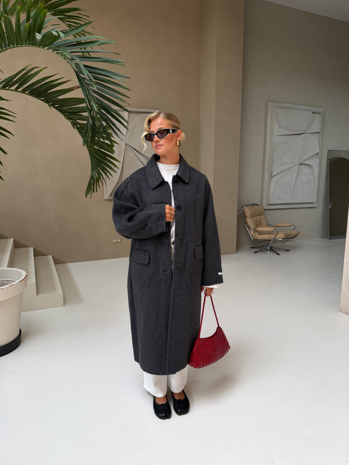 Manteau LANA laine gris