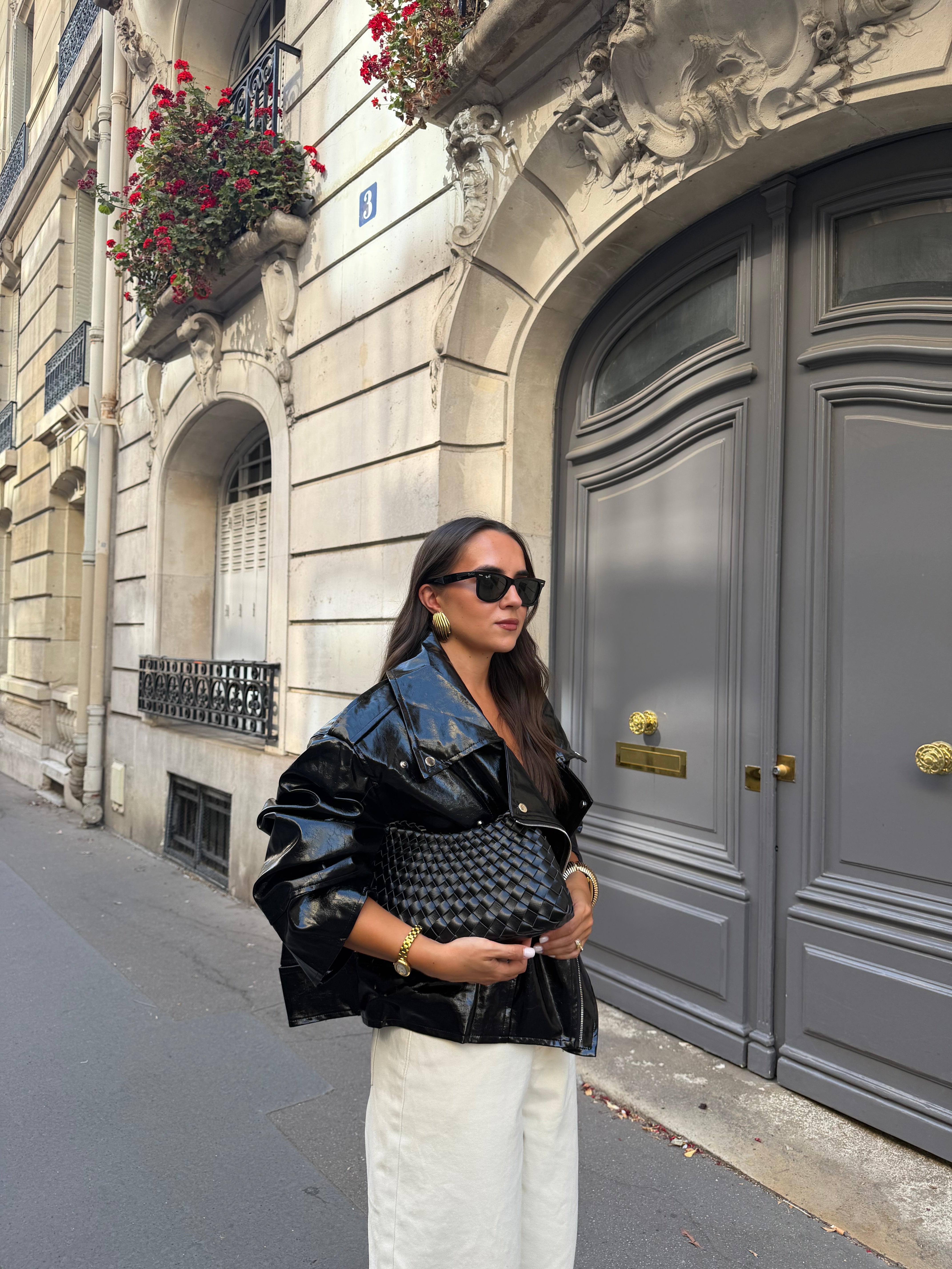 Veste HYPE simili cuir noir (2688-15)
