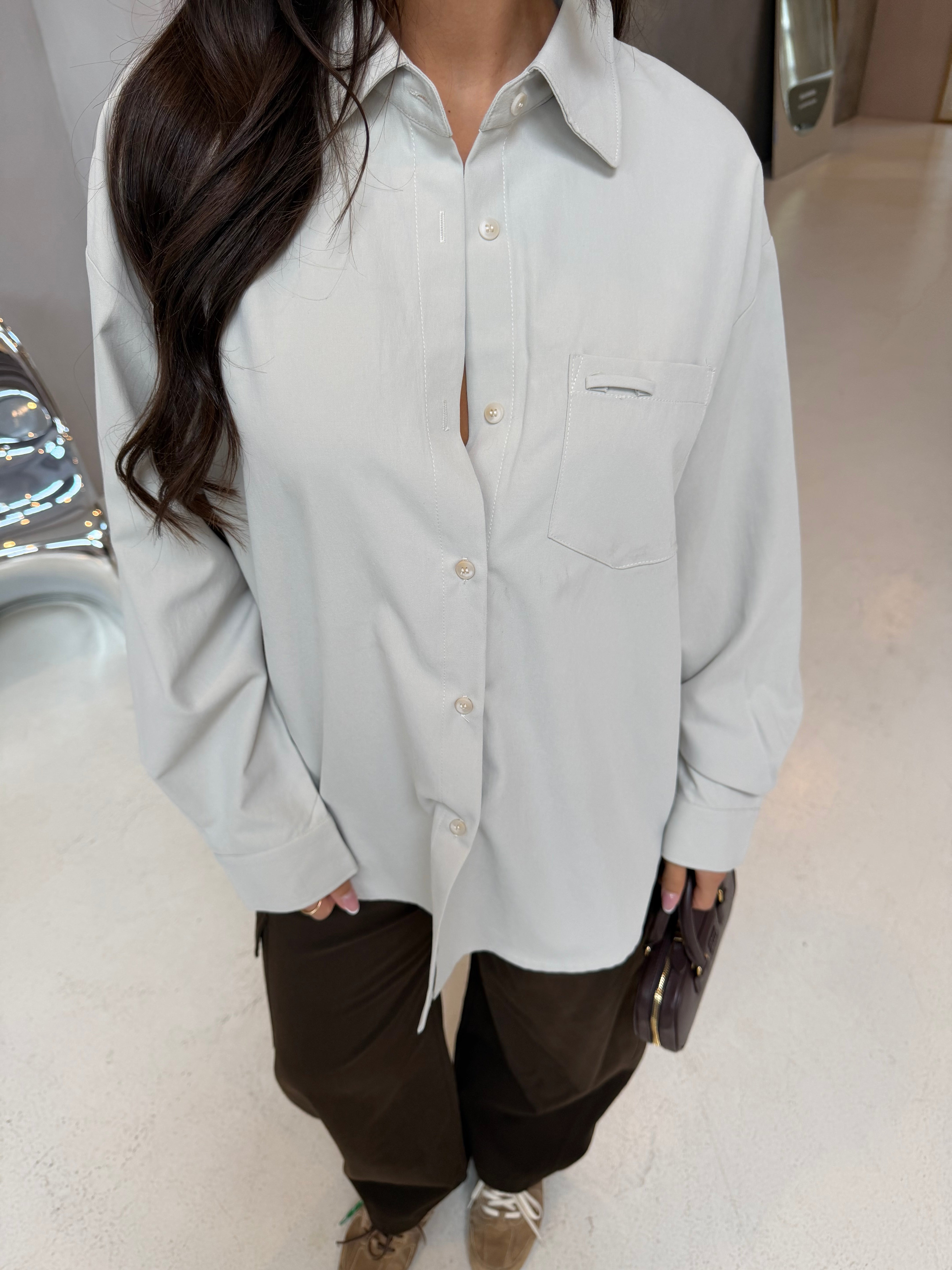 Chemise lys cravate beige (MA7615)