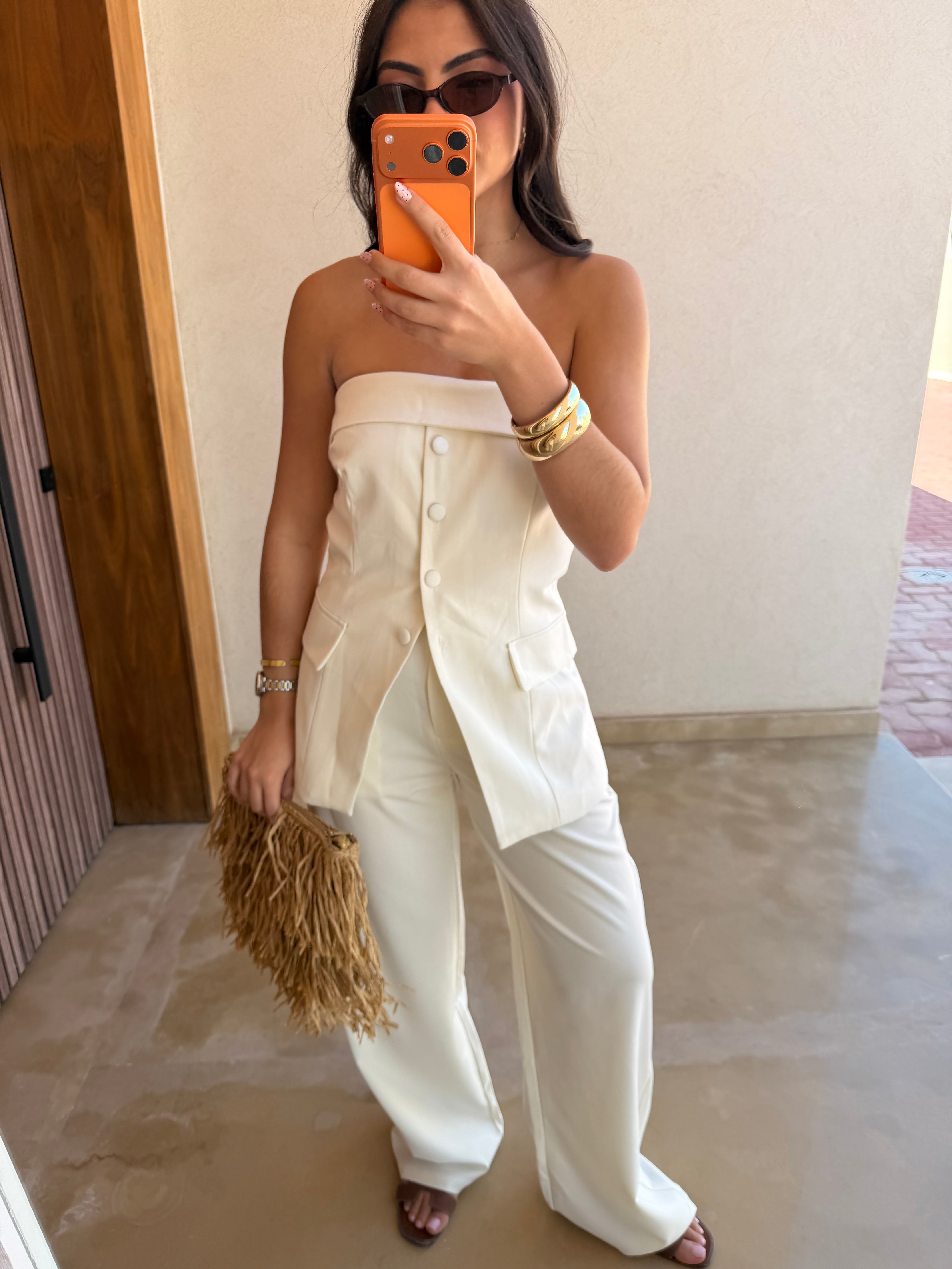 Haut UNILA bustier écru (8036)