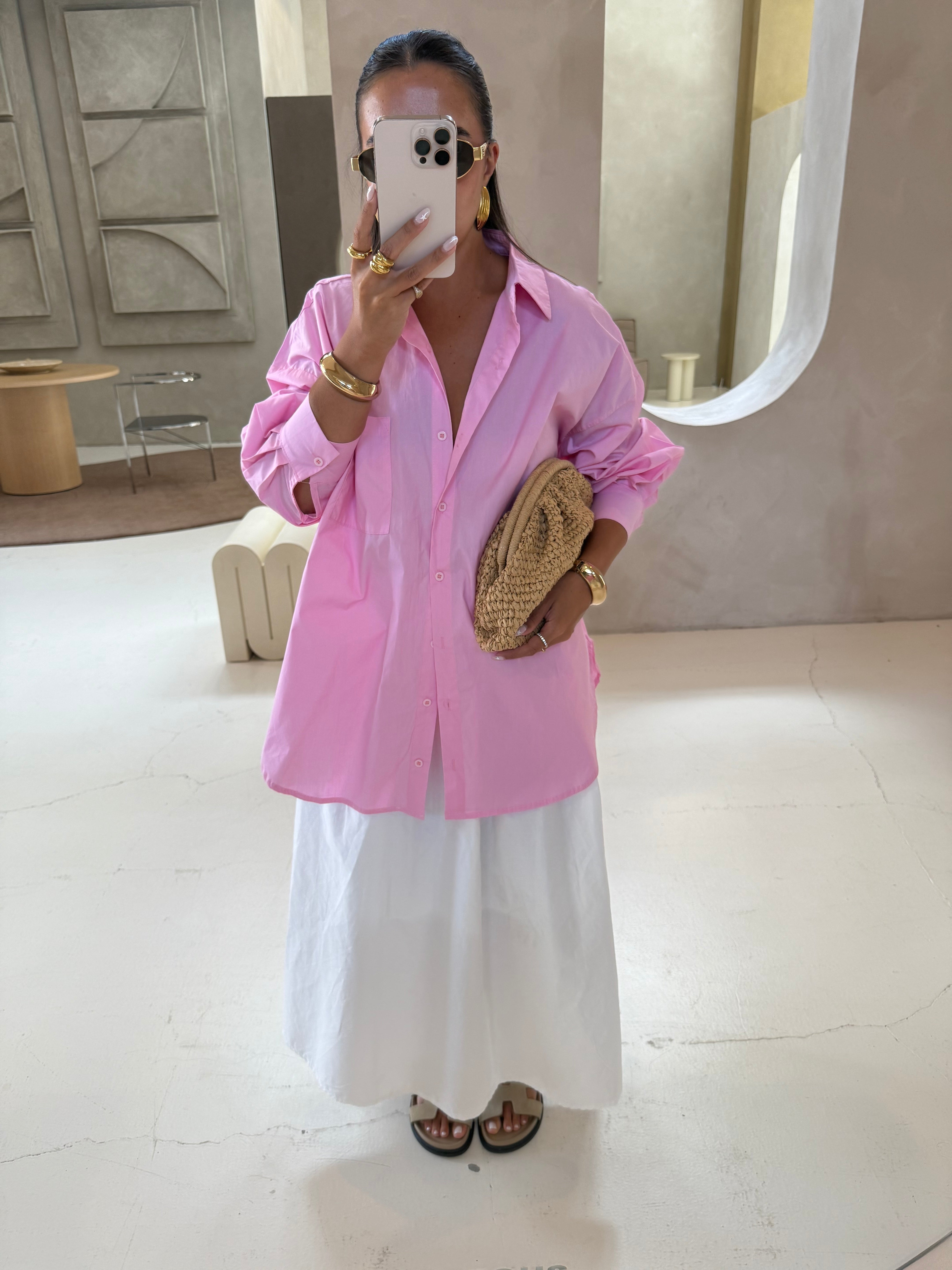 Chemise GWEN rose (H4380-1)