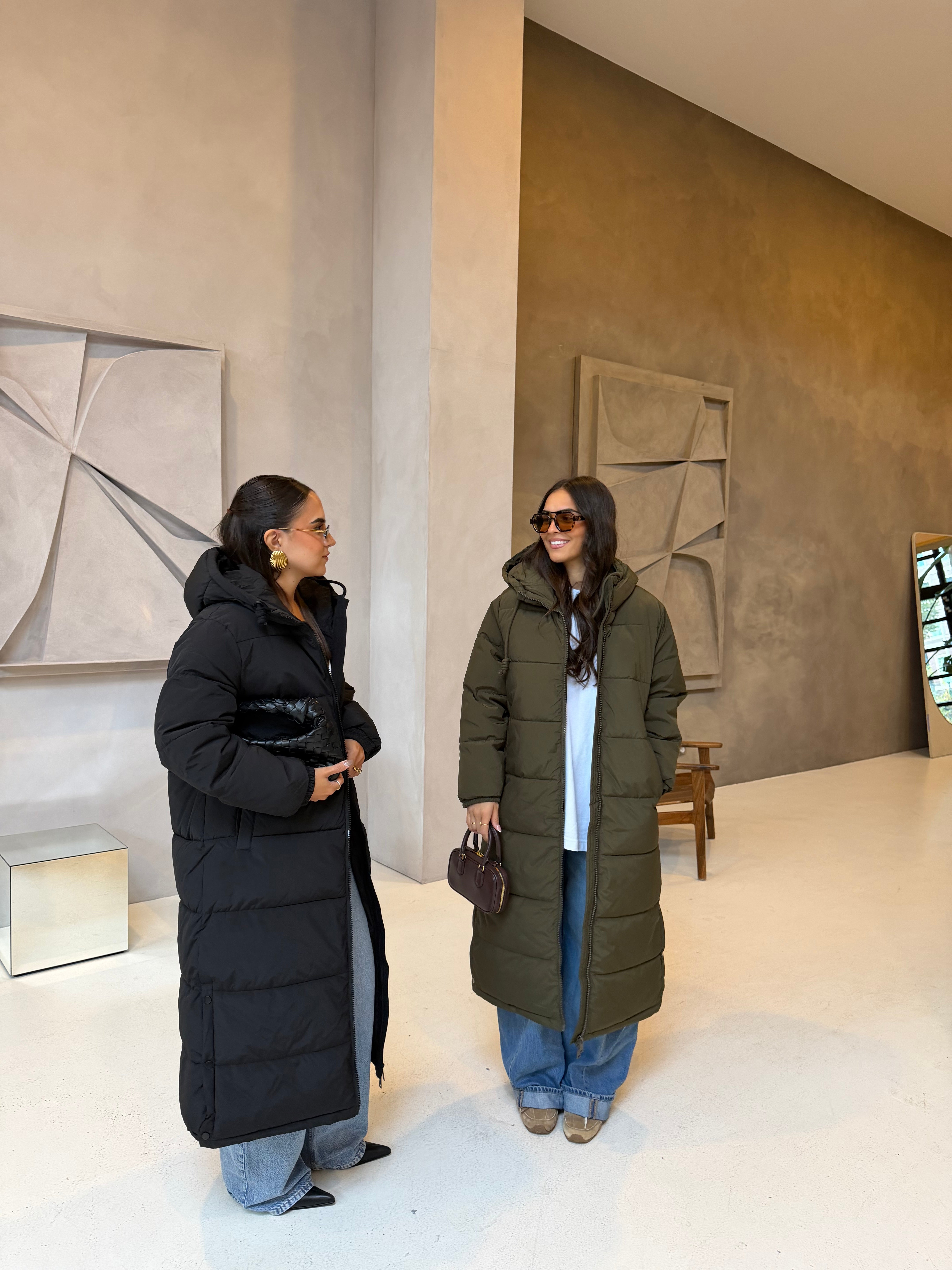 Doudoune DINA longue kaki (J003-3)