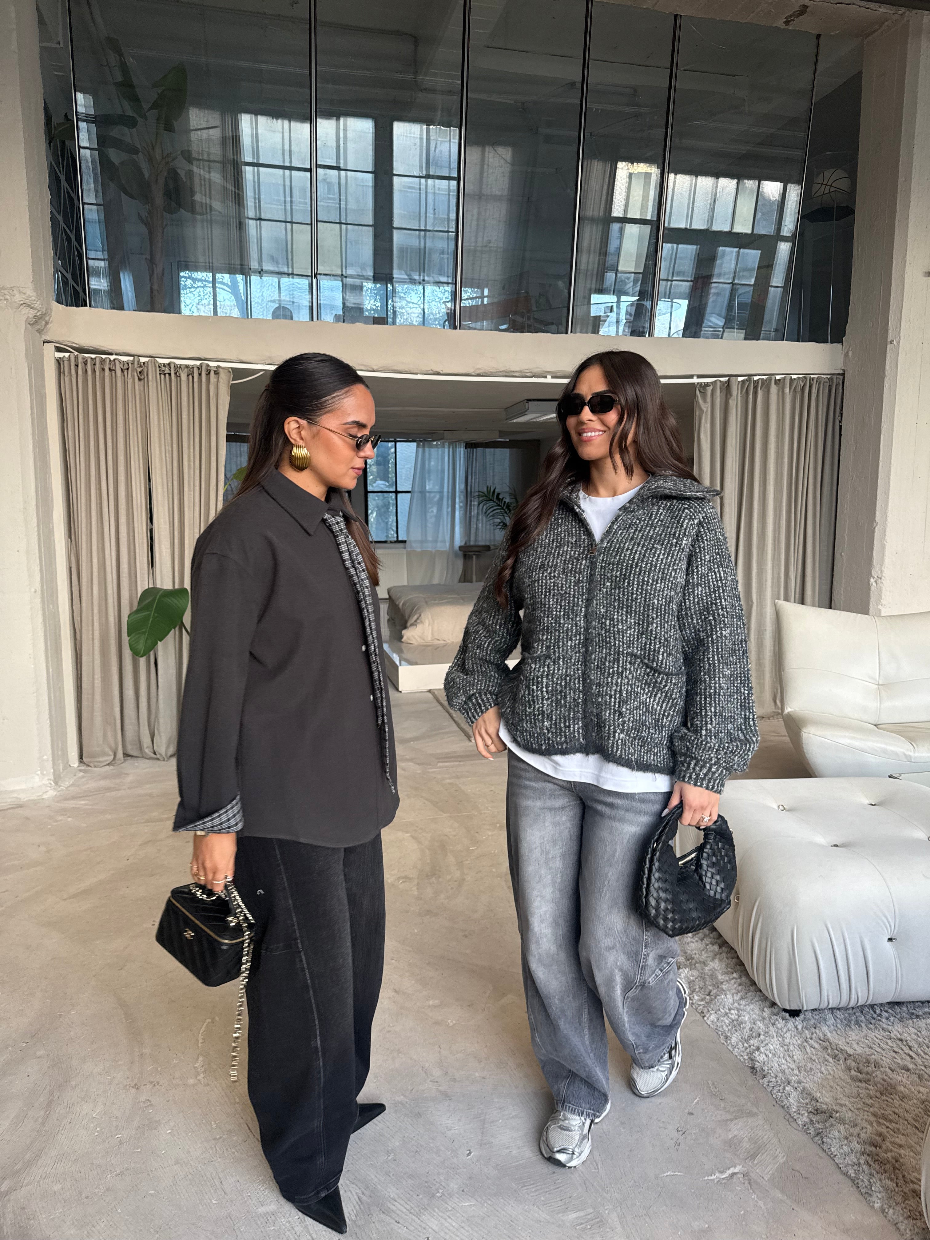 Chemise MIMI cravate grise (MA3189)