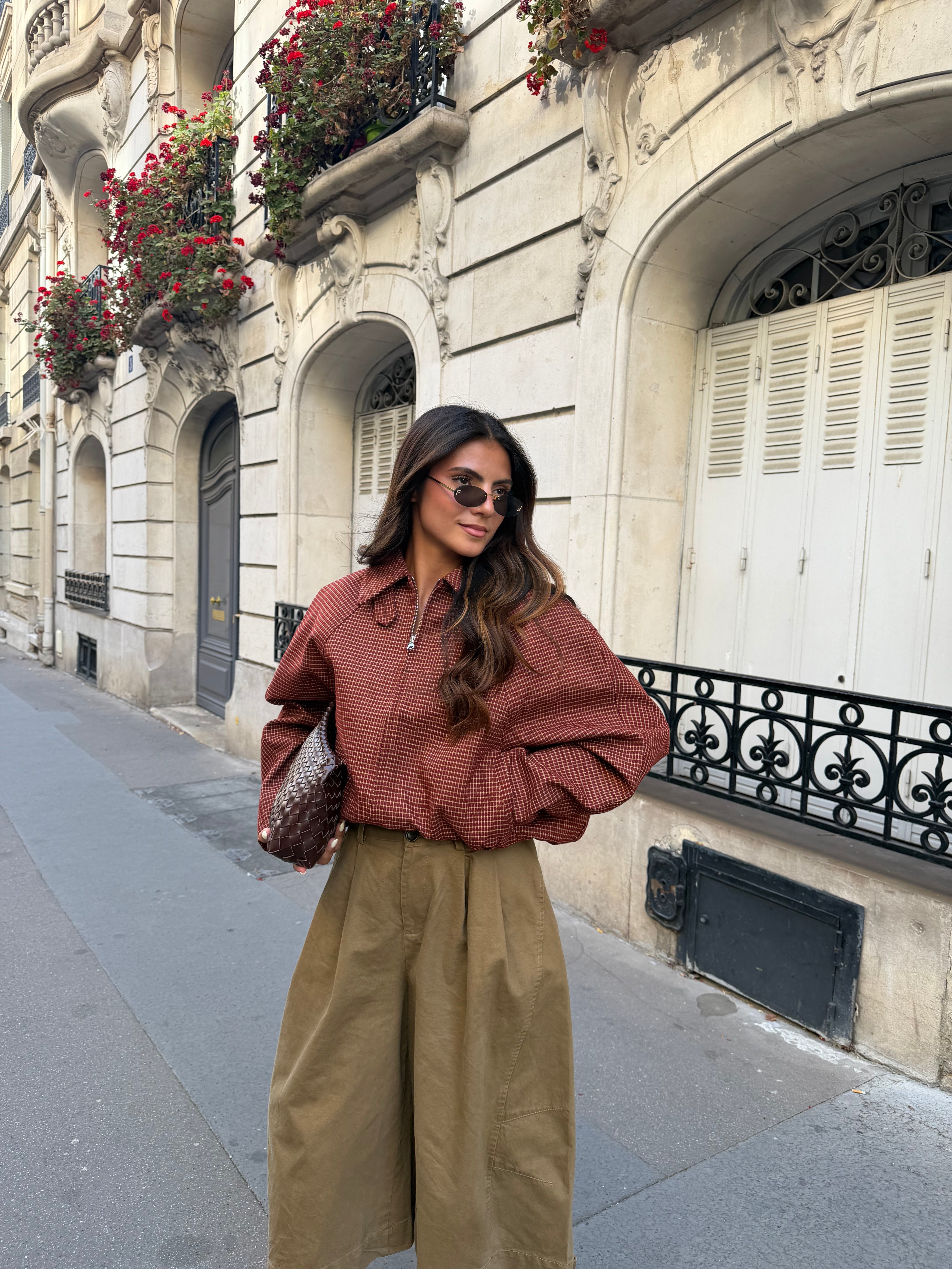Veste QUADRO brique (MA002)