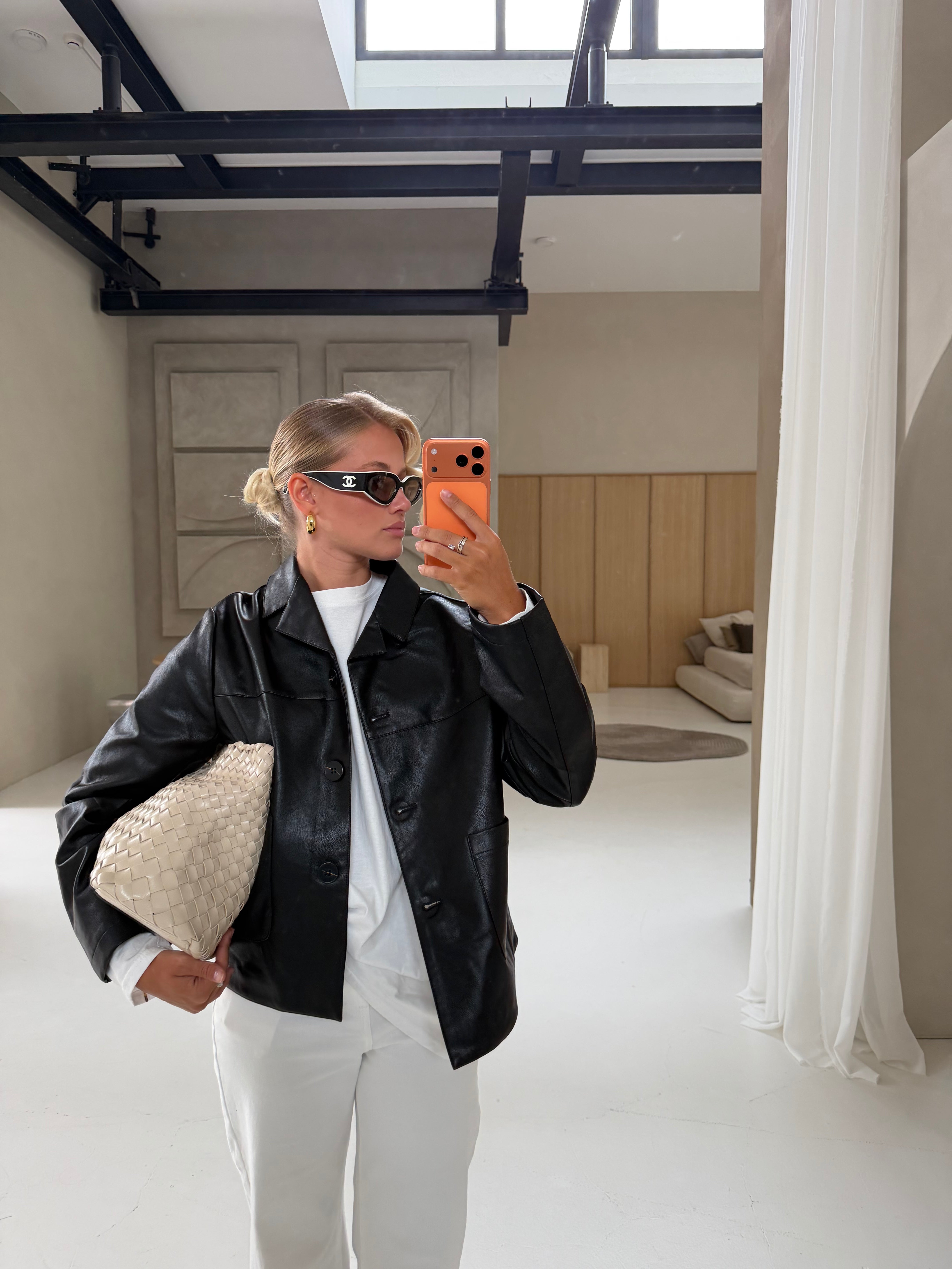 Blazer SAM simili noir (HM-864)