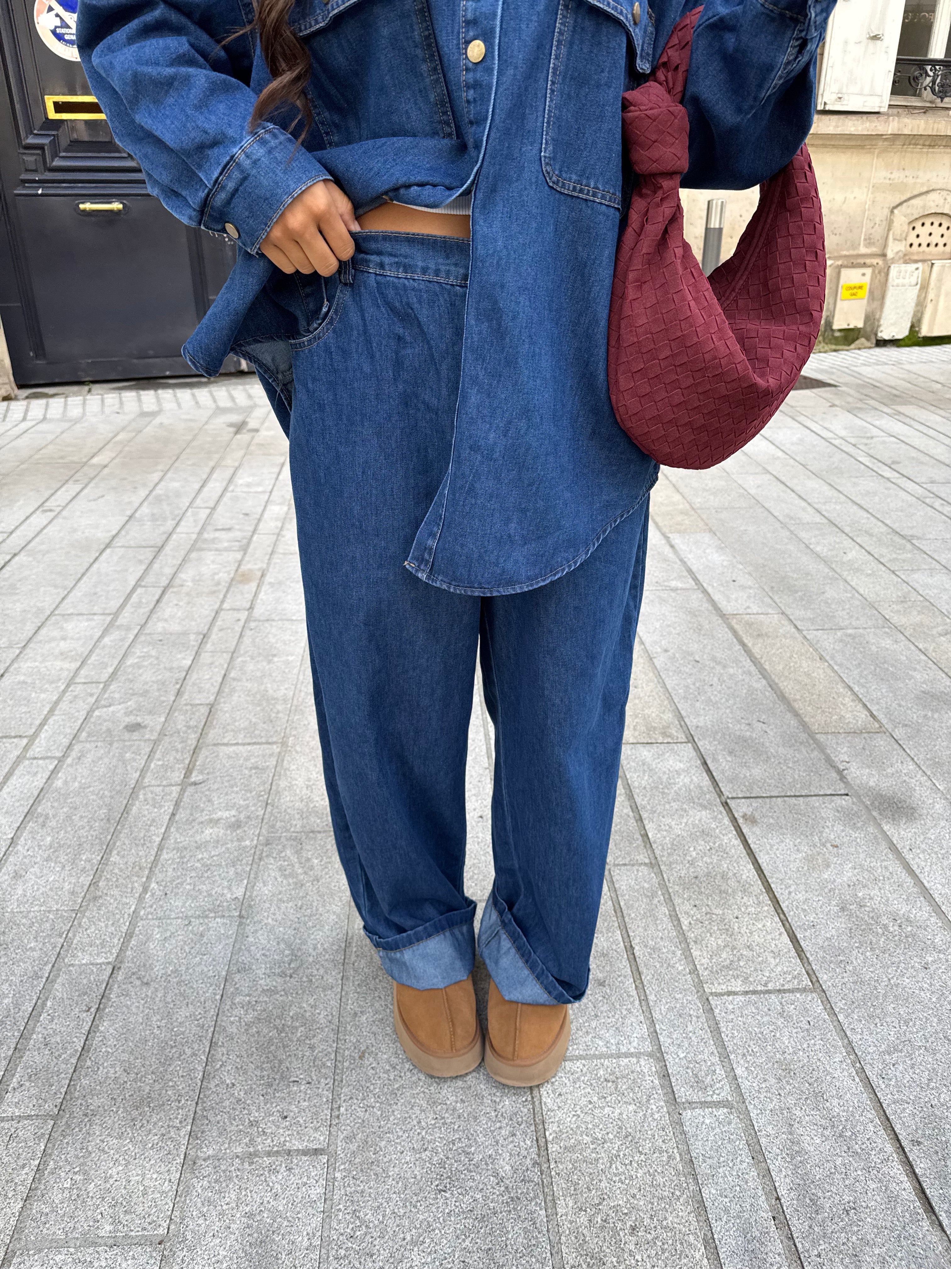 Ensemble jean SETH loose bleu foncé