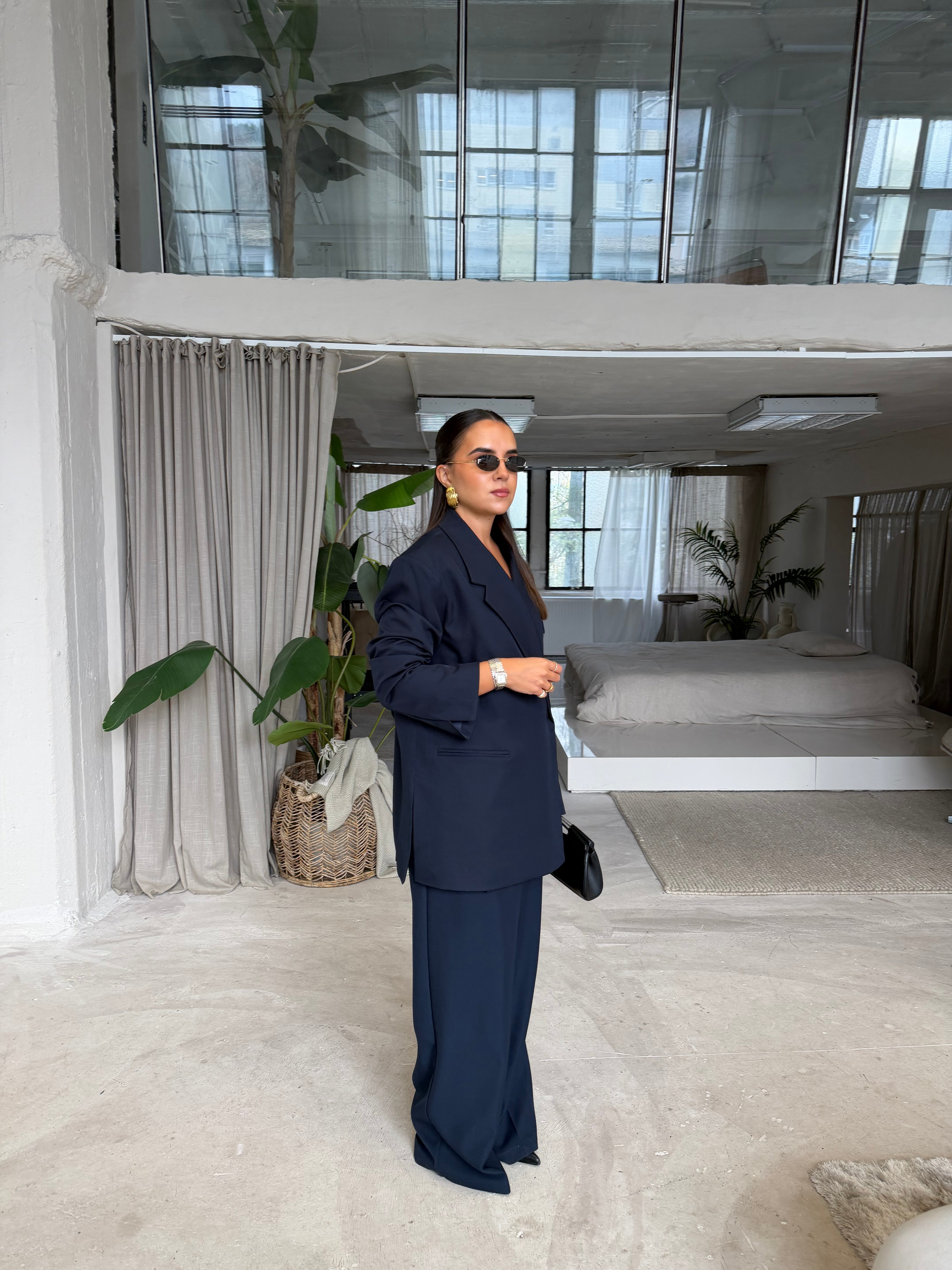 Blazer PARISIENNE bleu marine (W24763)