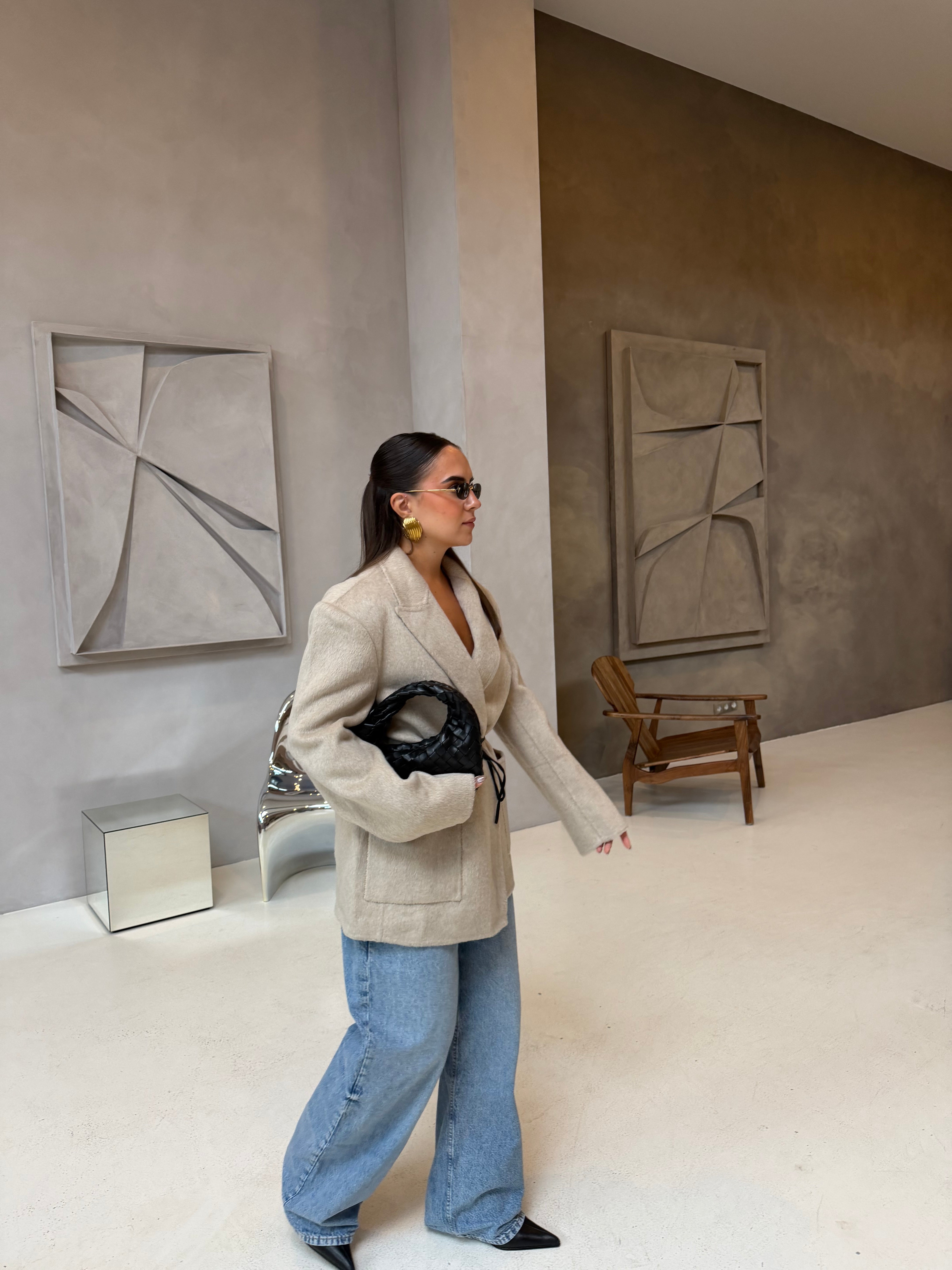 Manteau CACHEMIR blazer beige (3172)