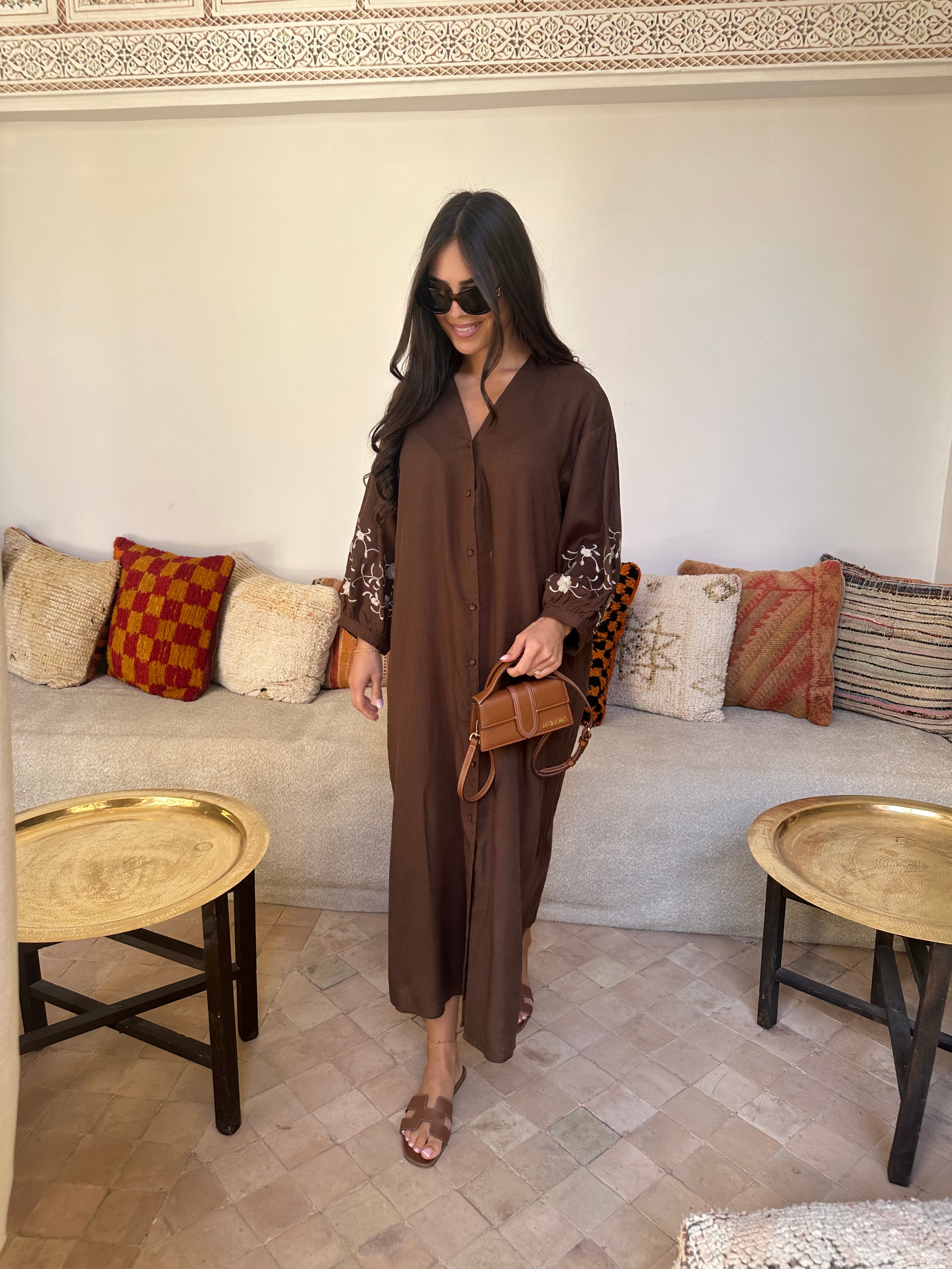 Robe TYANA marron (L2878)