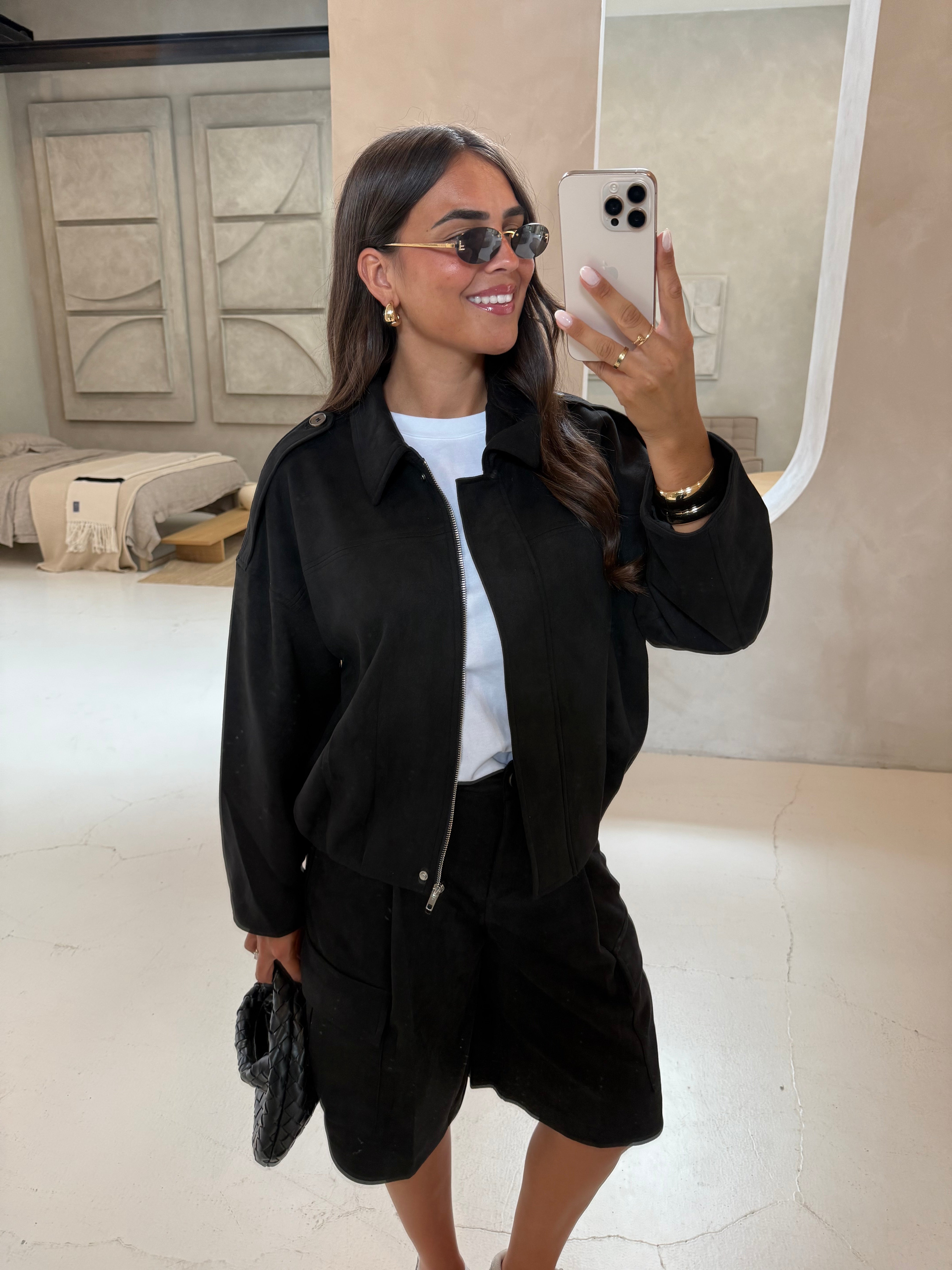 Veste LEANE courte noire (w25218)